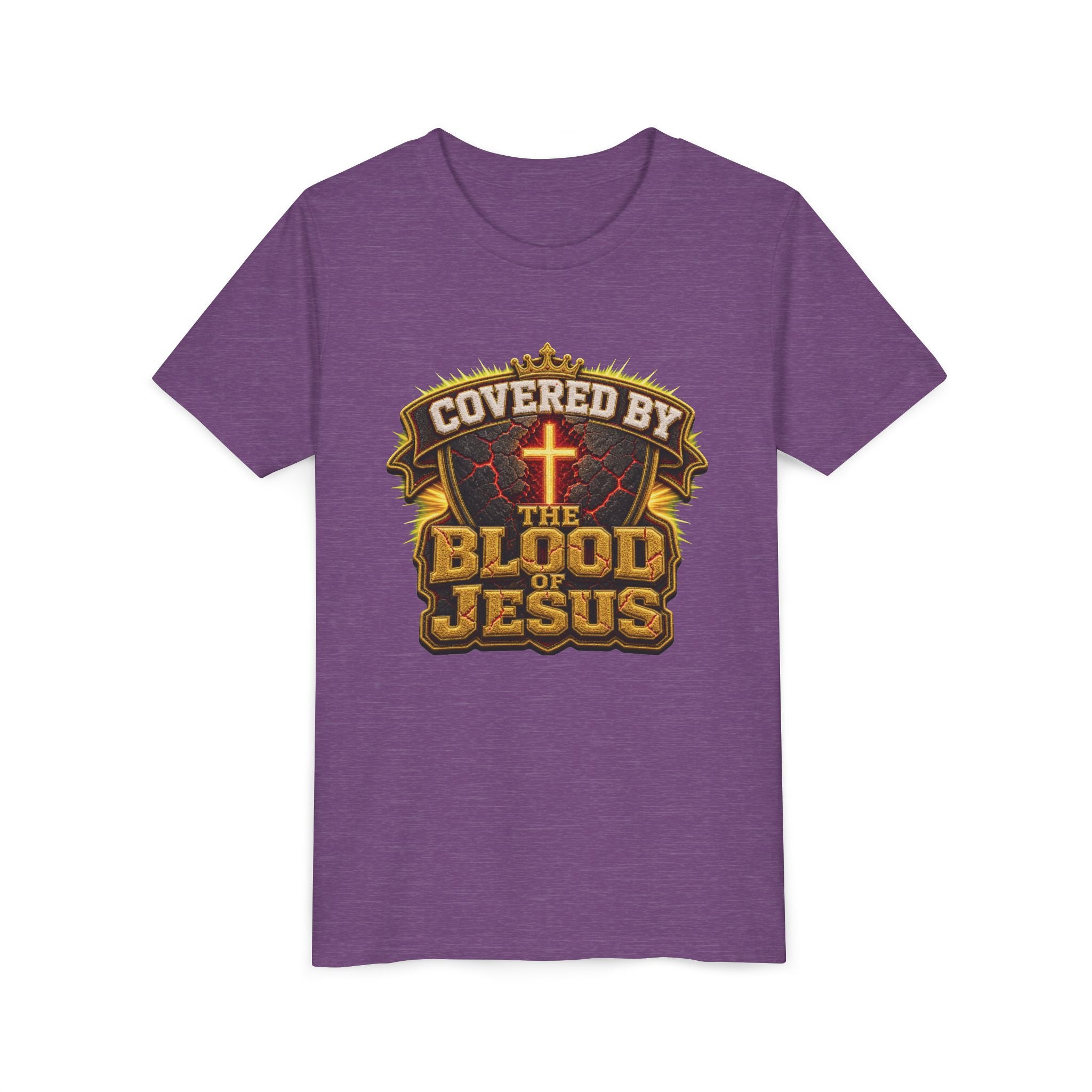 Walk By Faith ✝️ — Covered By The Blood Of Jesus | Unisex Youth Tee