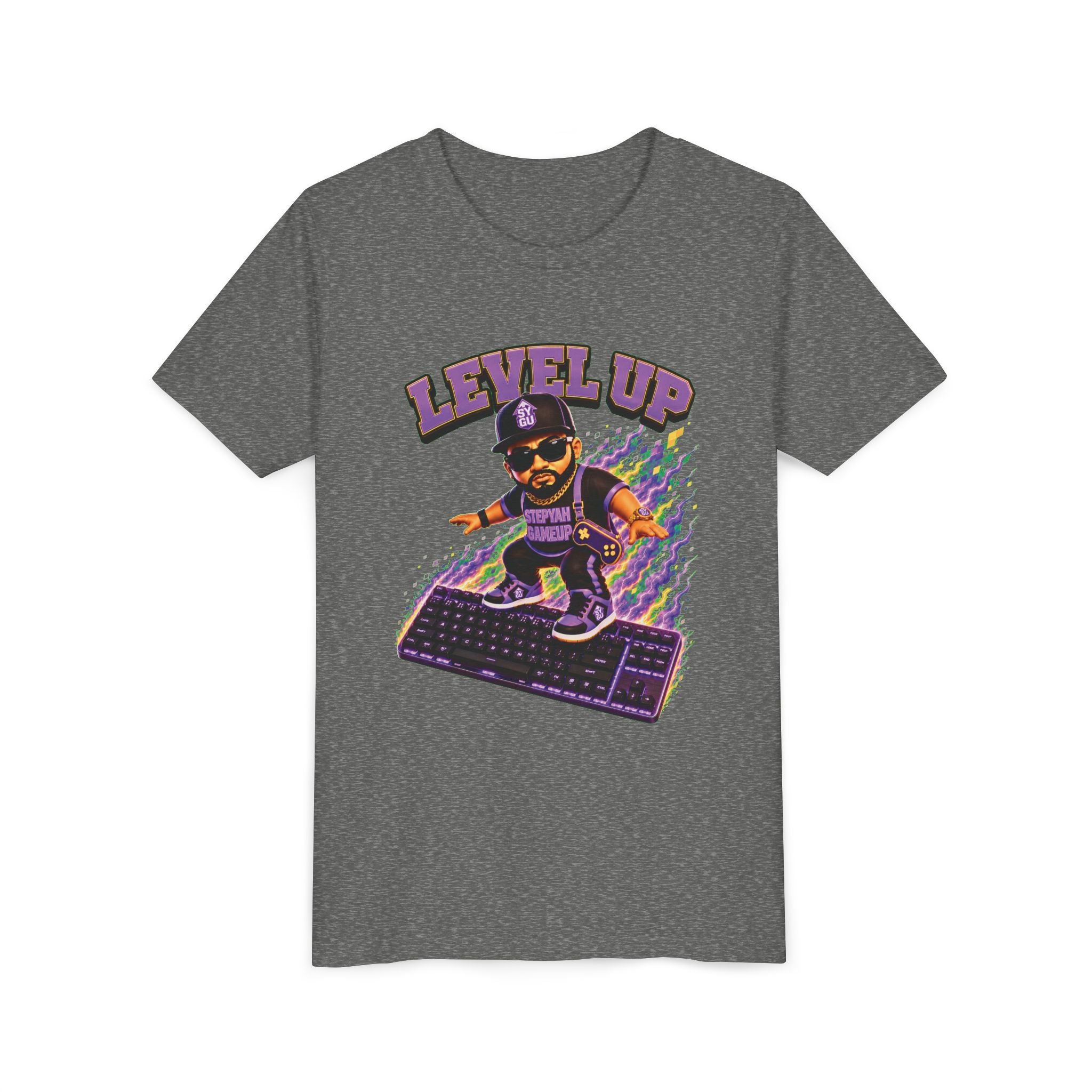 StepYahGameUp — Level Up | Keyboard Rider | Unisex Youth Tee