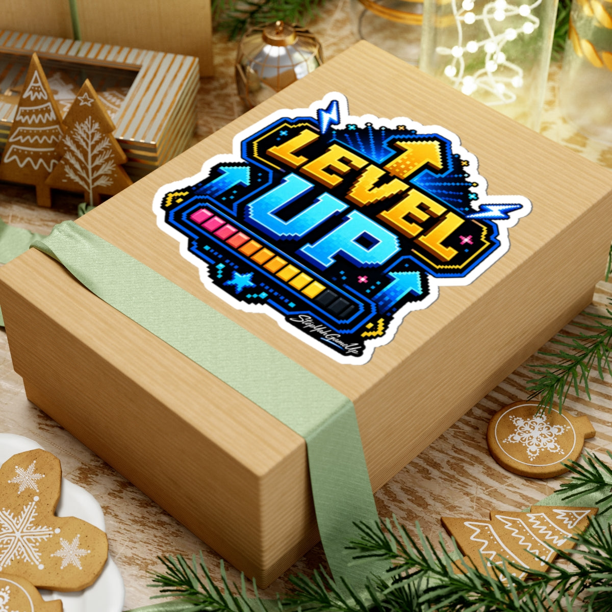 ⬆️ Level Up | Kiss-Cut Sticker