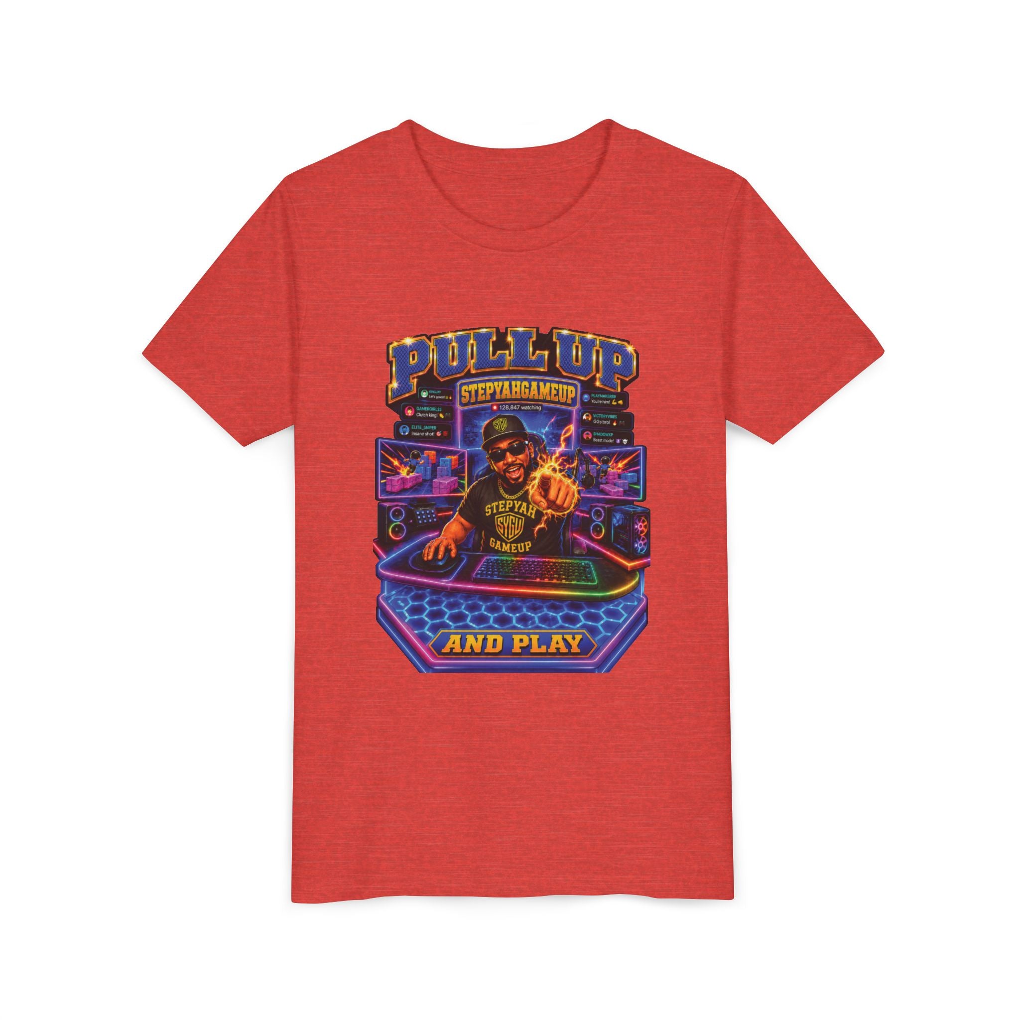 StepYahGameUp — Pull Up and Play | Youth Tee