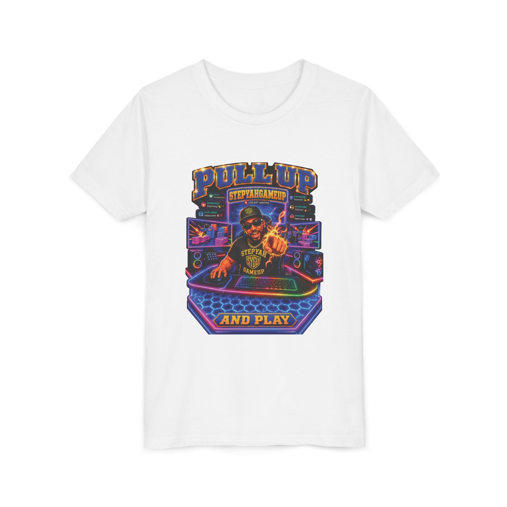 StepYahGameUp — Pull Up and Play | Youth Tee
