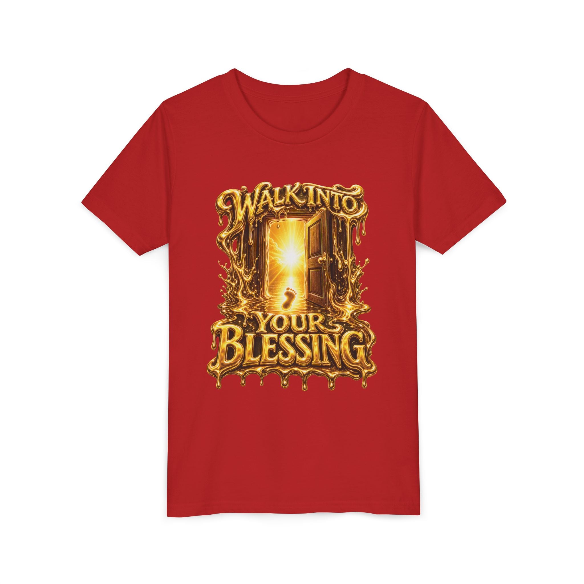 Walk By Faith ✝️ — Walk Into Your Blessing | Unisex Youth Tee