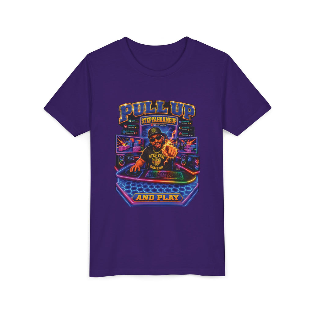 StepYahGameUp — Pull Up and Play | Youth Tee