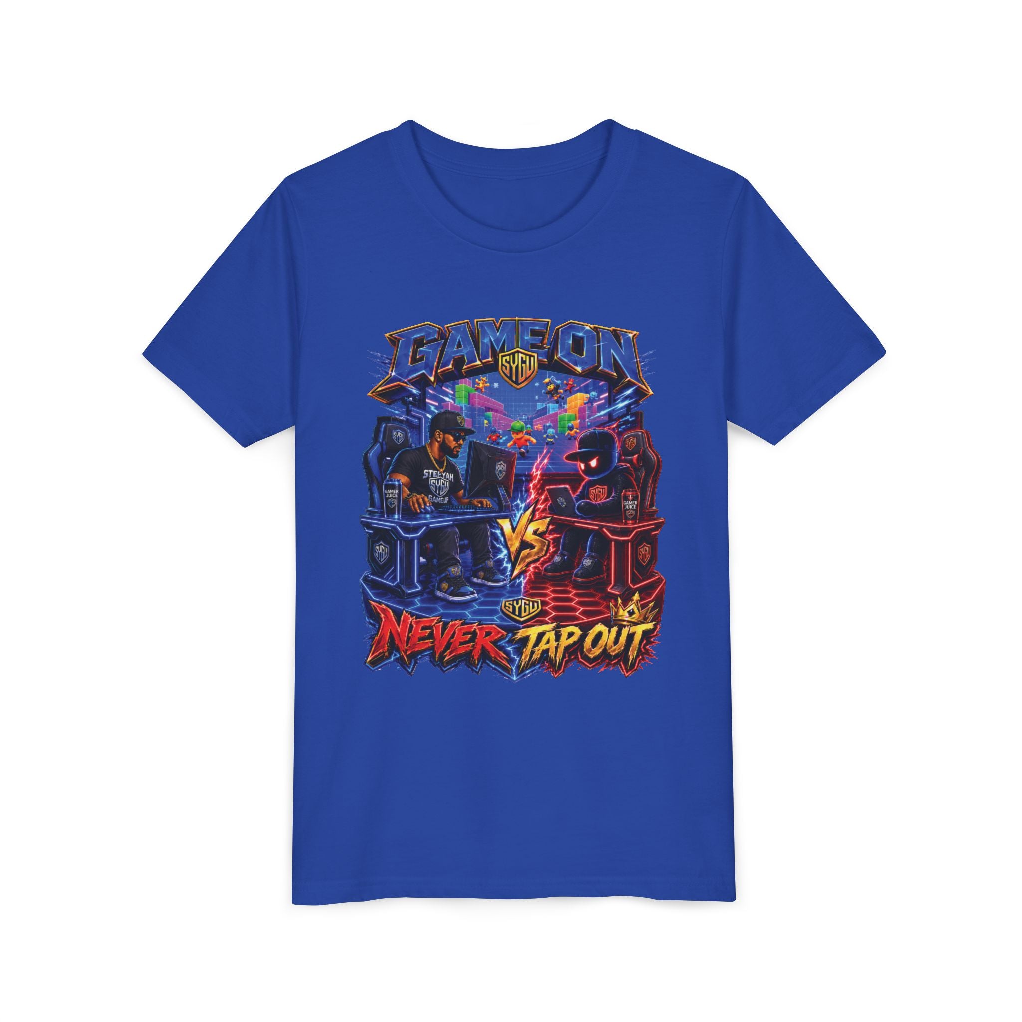 StepYahGameUp — Game On Never Tap Out | Youth Tee