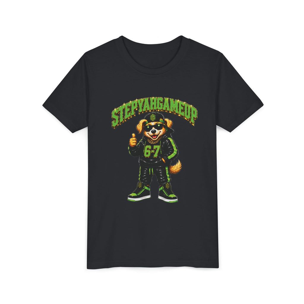 StepYahGameUp — SYGU Dog | 6-7 Green Edition | Unisex Youth Tee