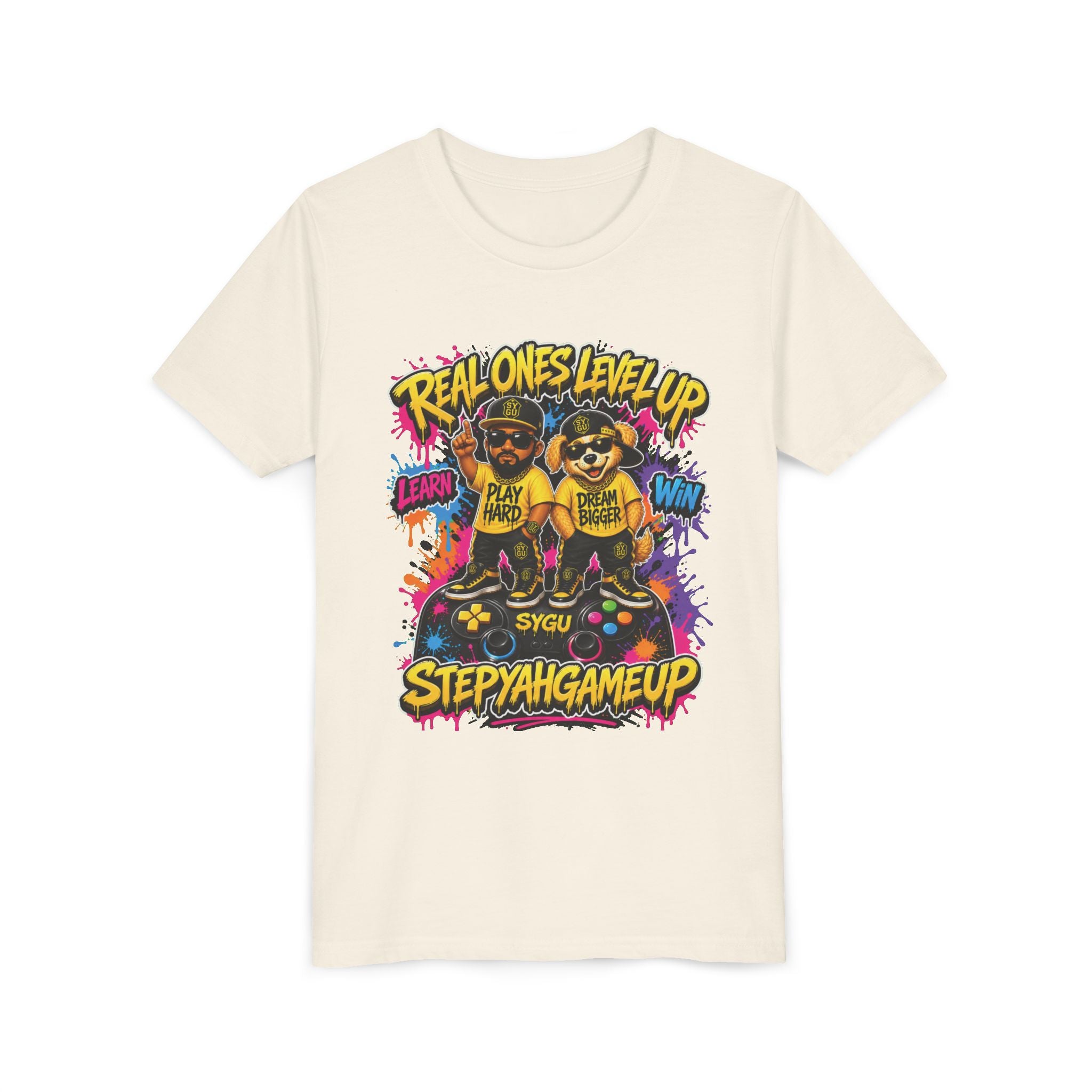StepYahGameUp — Real Ones Level Up | Unisex Youth Tee