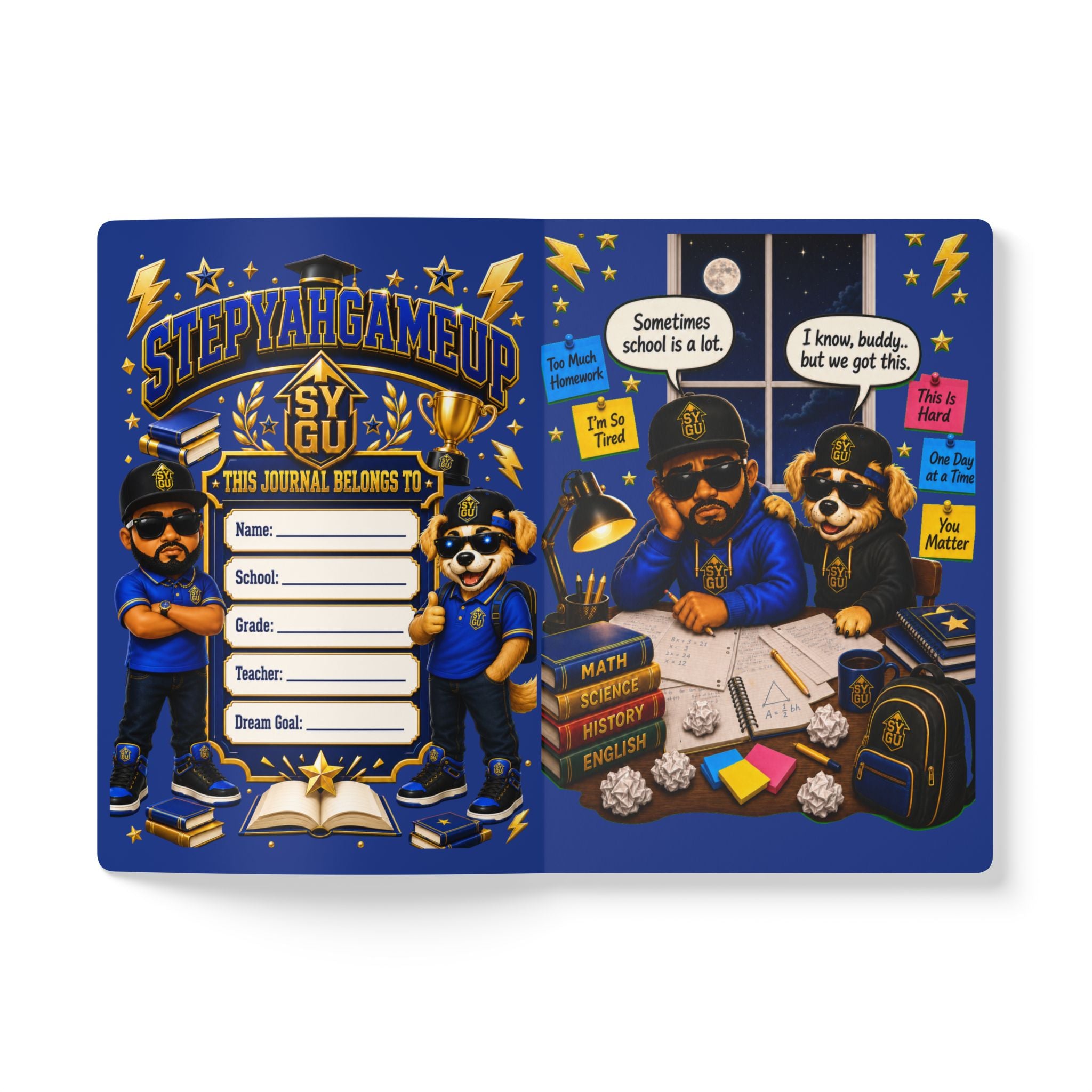 StepYahGameUp — You Got This | Softcover Story Journal