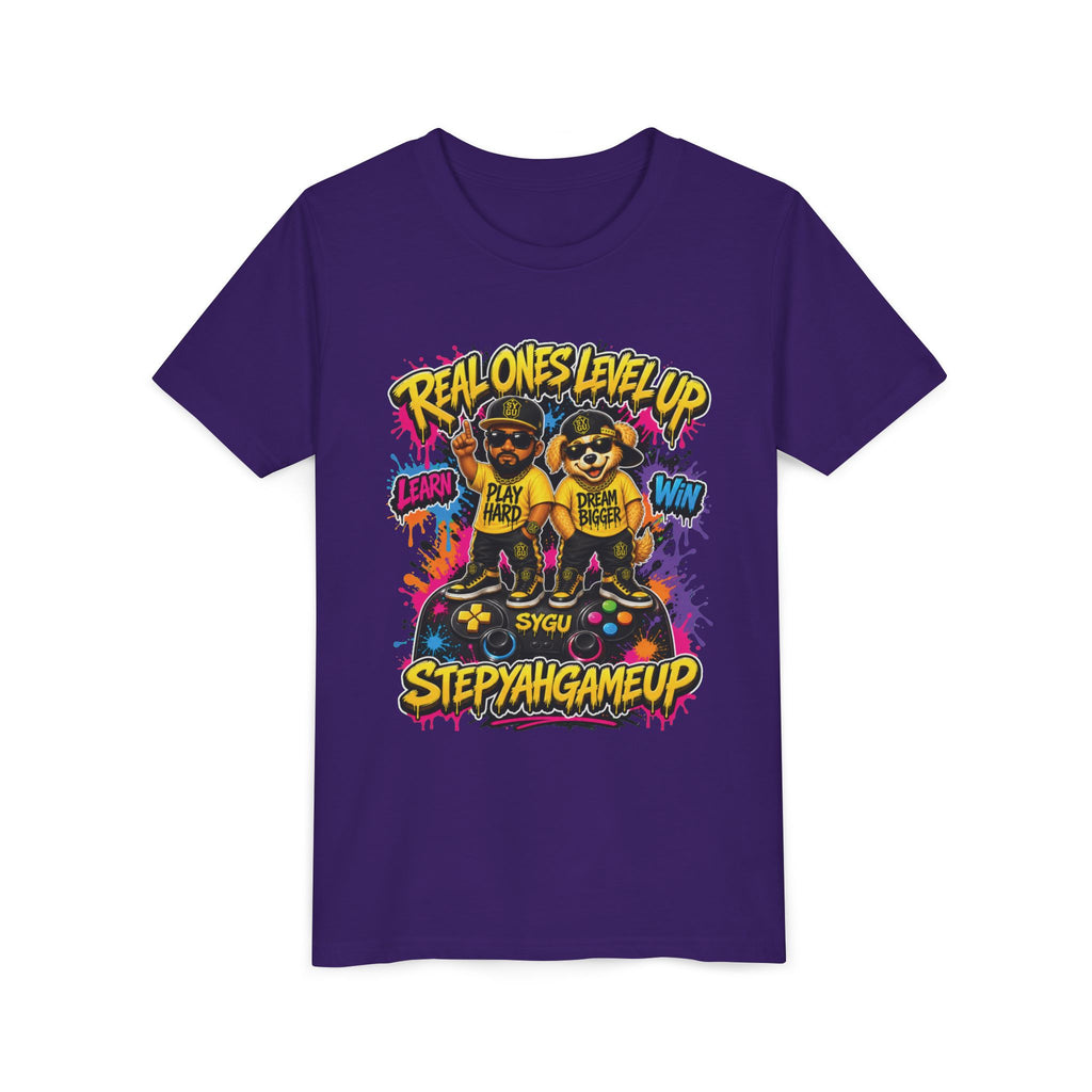 StepYahGameUp — Real Ones Level Up | Unisex Youth Tee