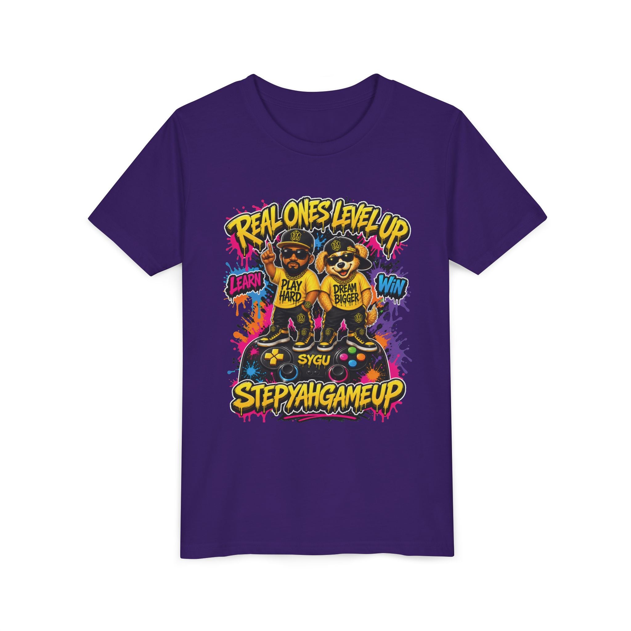 StepYahGameUp — Real Ones Level Up | Unisex Youth Tee