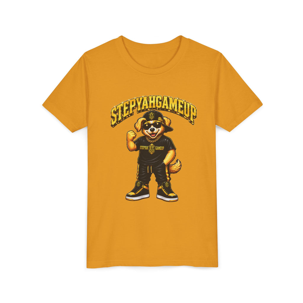StepYahGameUp — SYGU Dog | Gold Edition | Unisex Youth Tee