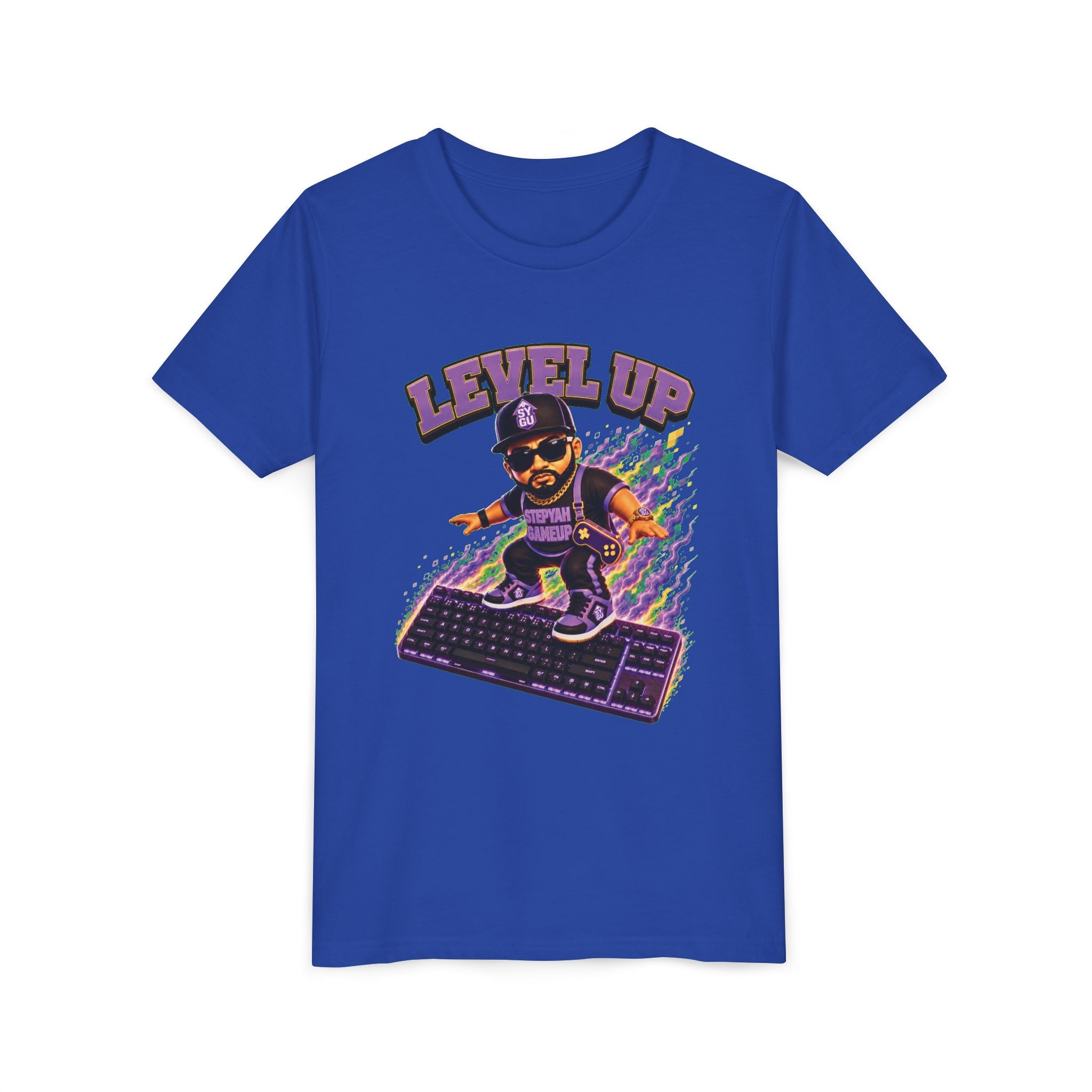 StepYahGameUp — Level Up | Keyboard Rider | Unisex Youth Tee