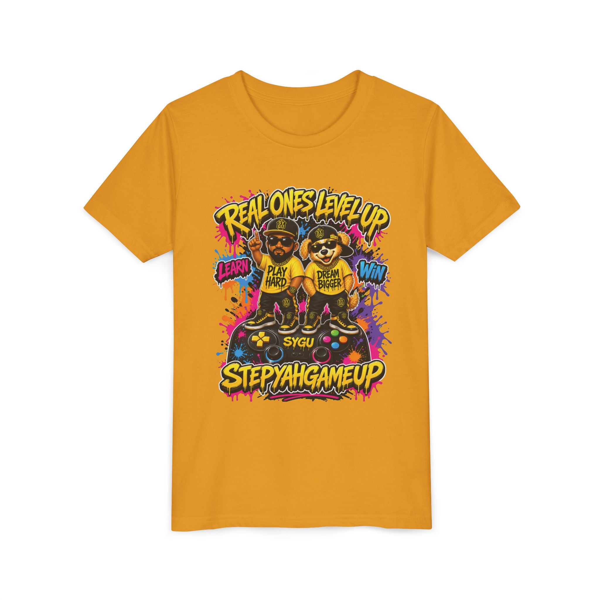 StepYahGameUp — Real Ones Level Up | Unisex Youth Tee
