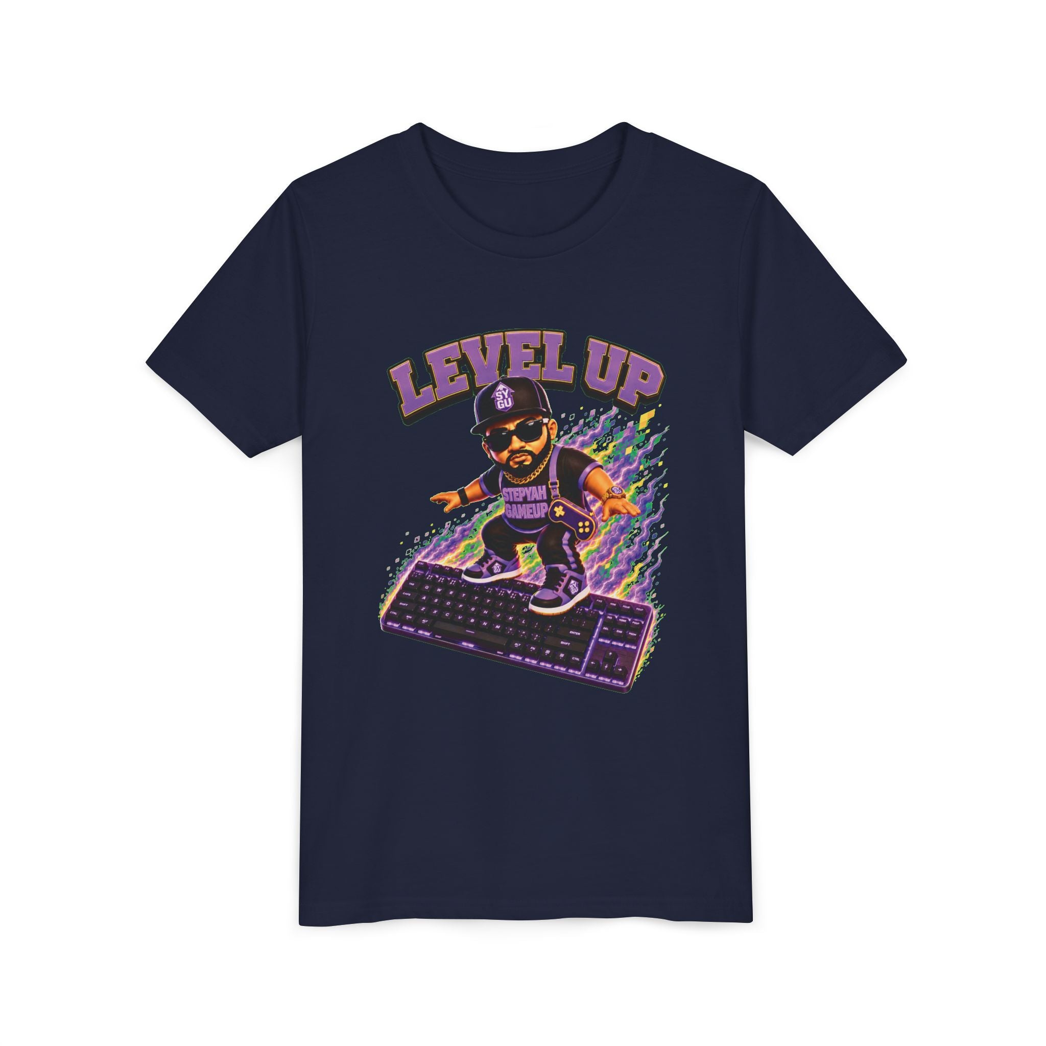 StepYahGameUp — Level Up | Keyboard Rider | Unisex Youth Tee