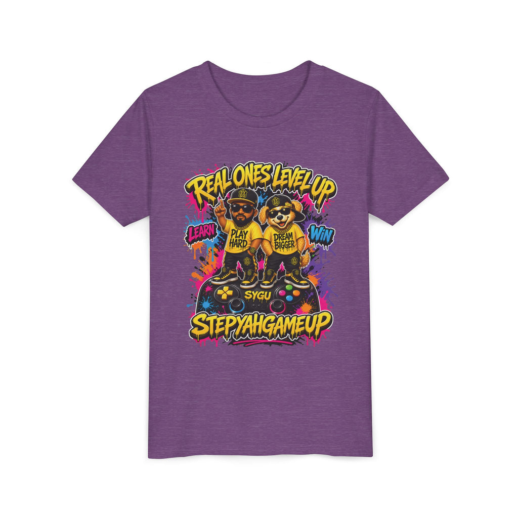 StepYahGameUp — Real Ones Level Up | Unisex Youth Tee