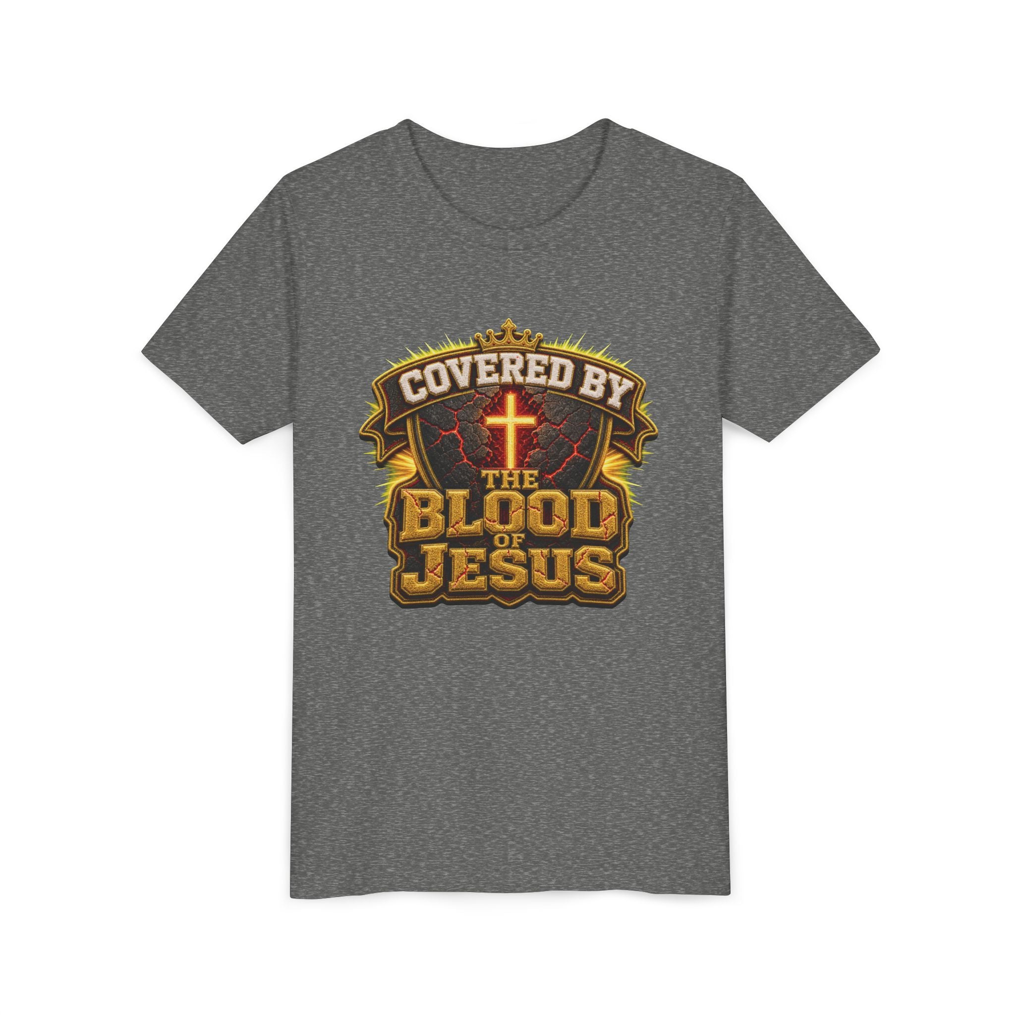 Walk By Faith ✝️ — Covered By The Blood Of Jesus | Unisex Youth Tee