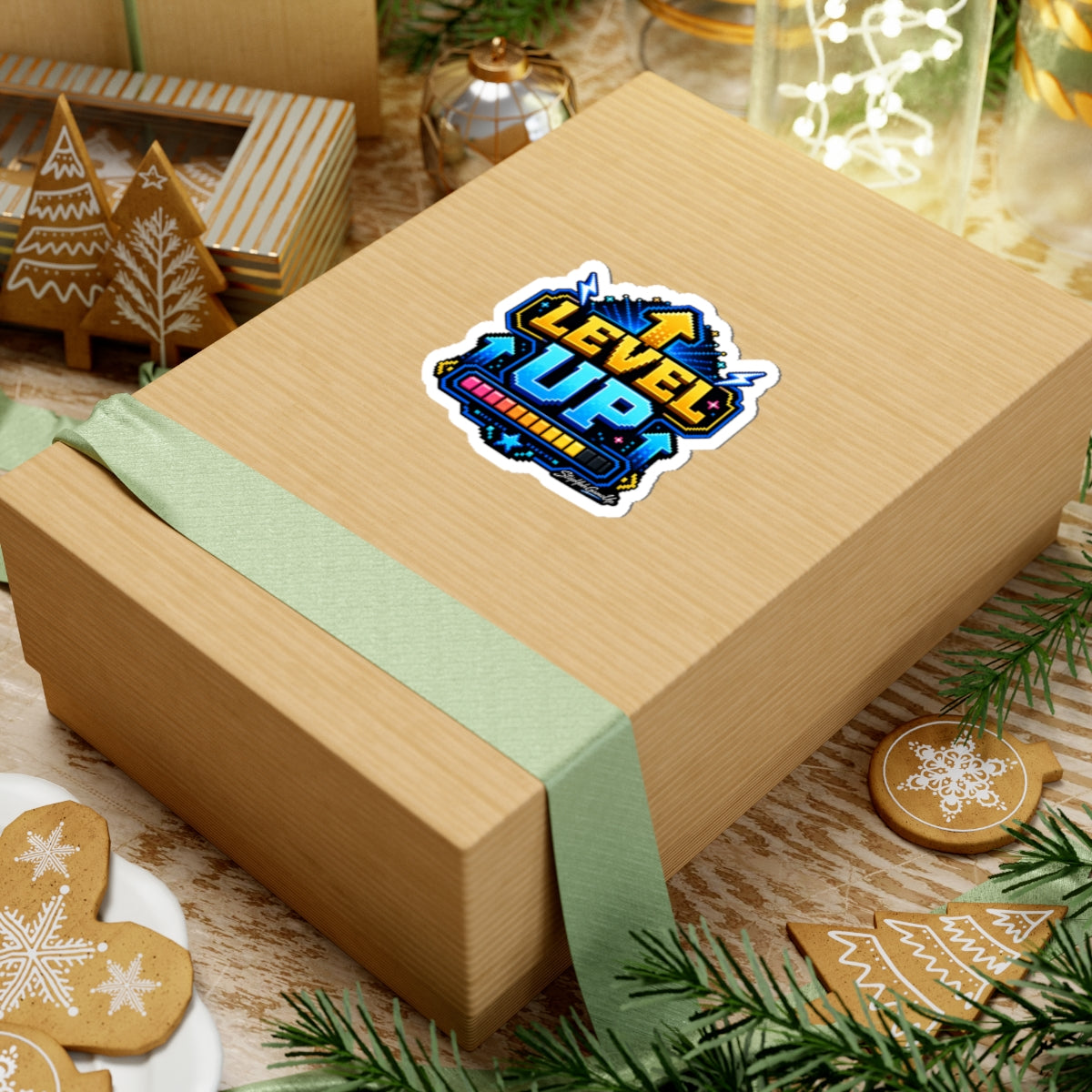 ⬆️ Level Up | Kiss-Cut Sticker