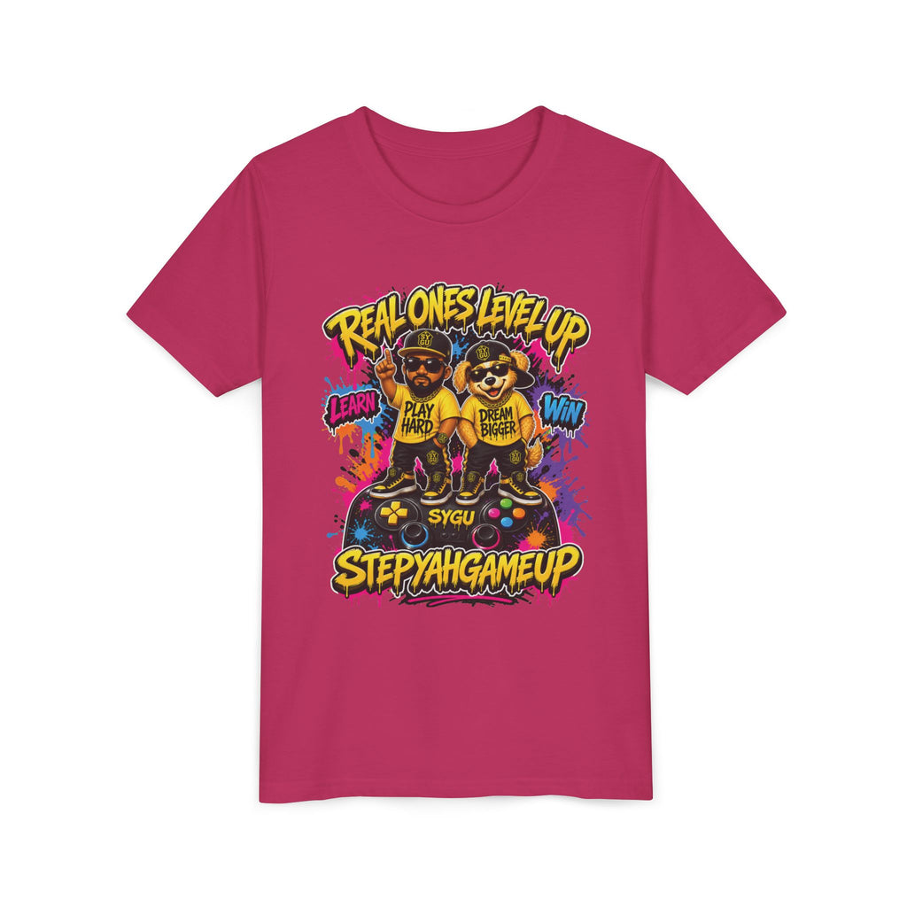 StepYahGameUp — Real Ones Level Up | Unisex Youth Tee