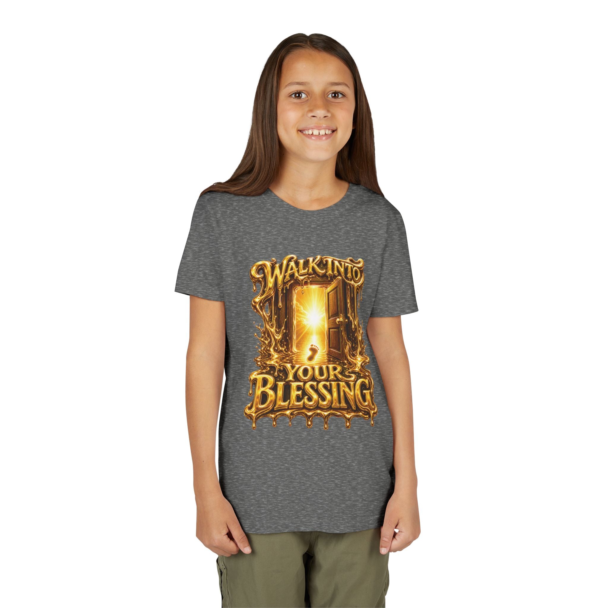 Walk By Faith ✝️ — Walk Into Your Blessing | Unisex Youth Tee