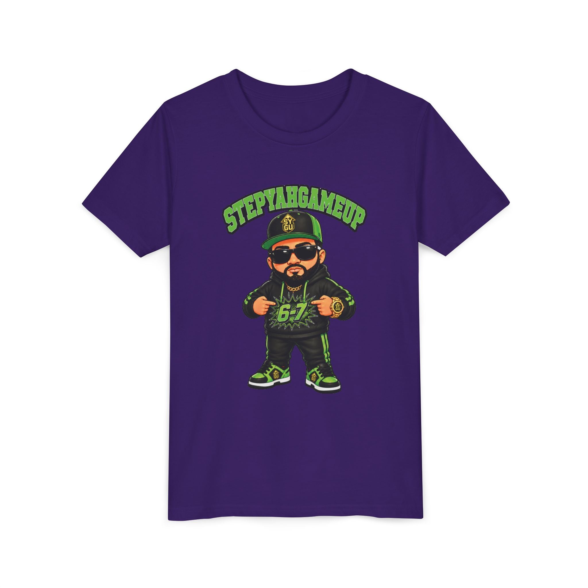 StepYahGameUp — Stumble Step Green Edition | Unisex Youth Tee