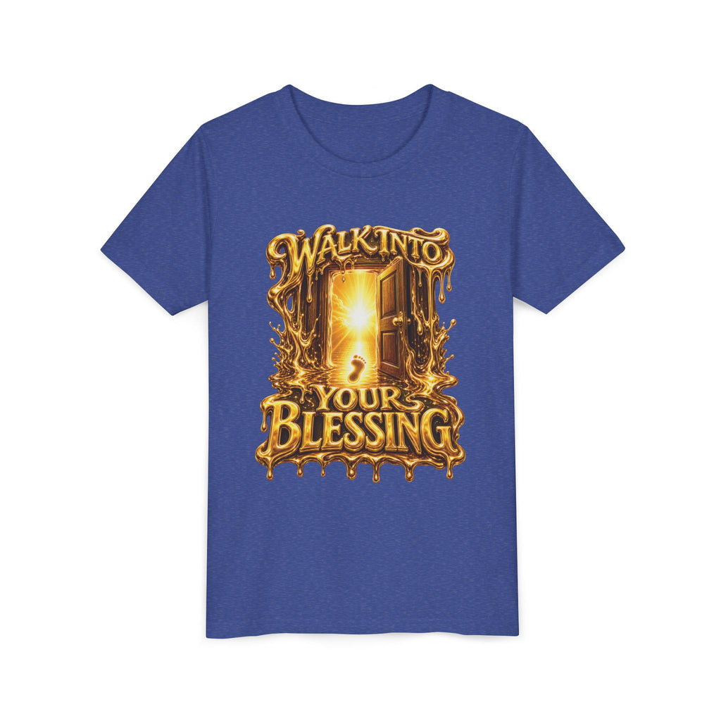 Walk By Faith ✝️ — Walk Into Your Blessing | Unisex Youth Tee