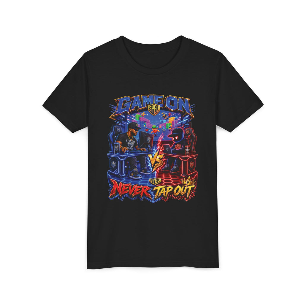StepYahGameUp — Game On Never Tap Out | Youth Tee