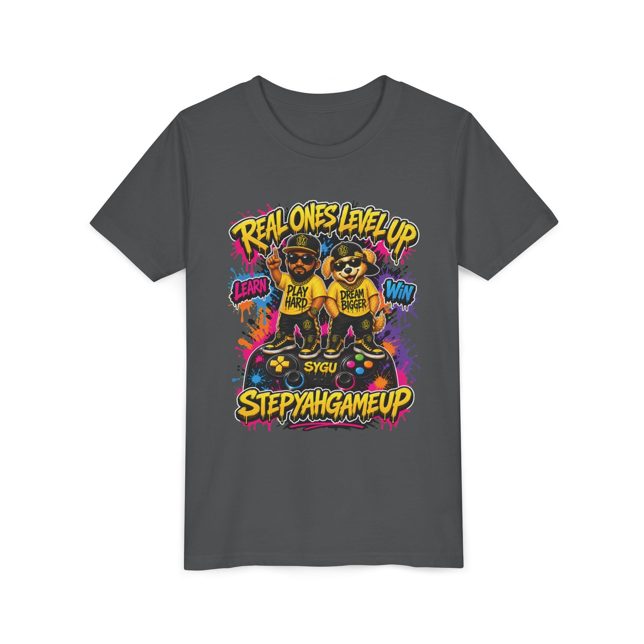 StepYahGameUp — Real Ones Level Up | Unisex Youth Tee