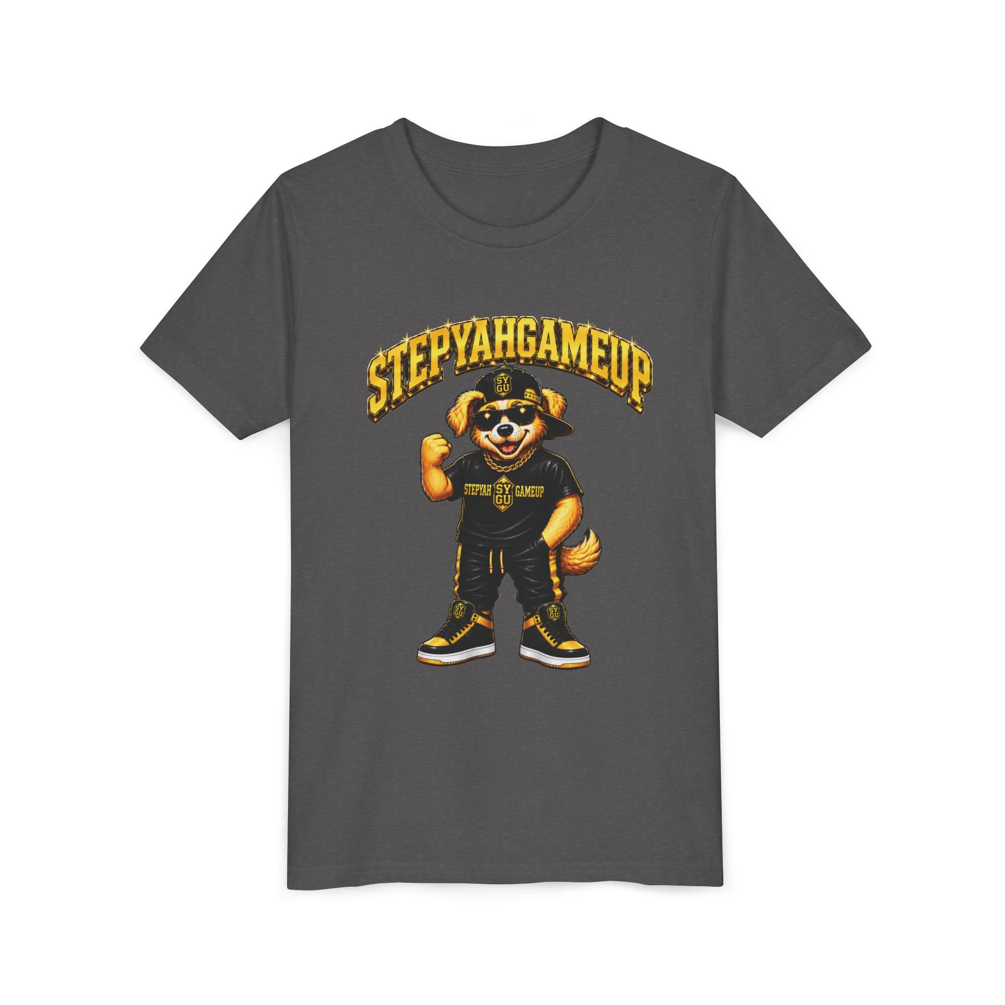 StepYahGameUp — SYGU Dog | Gold Edition | Unisex Youth Tee