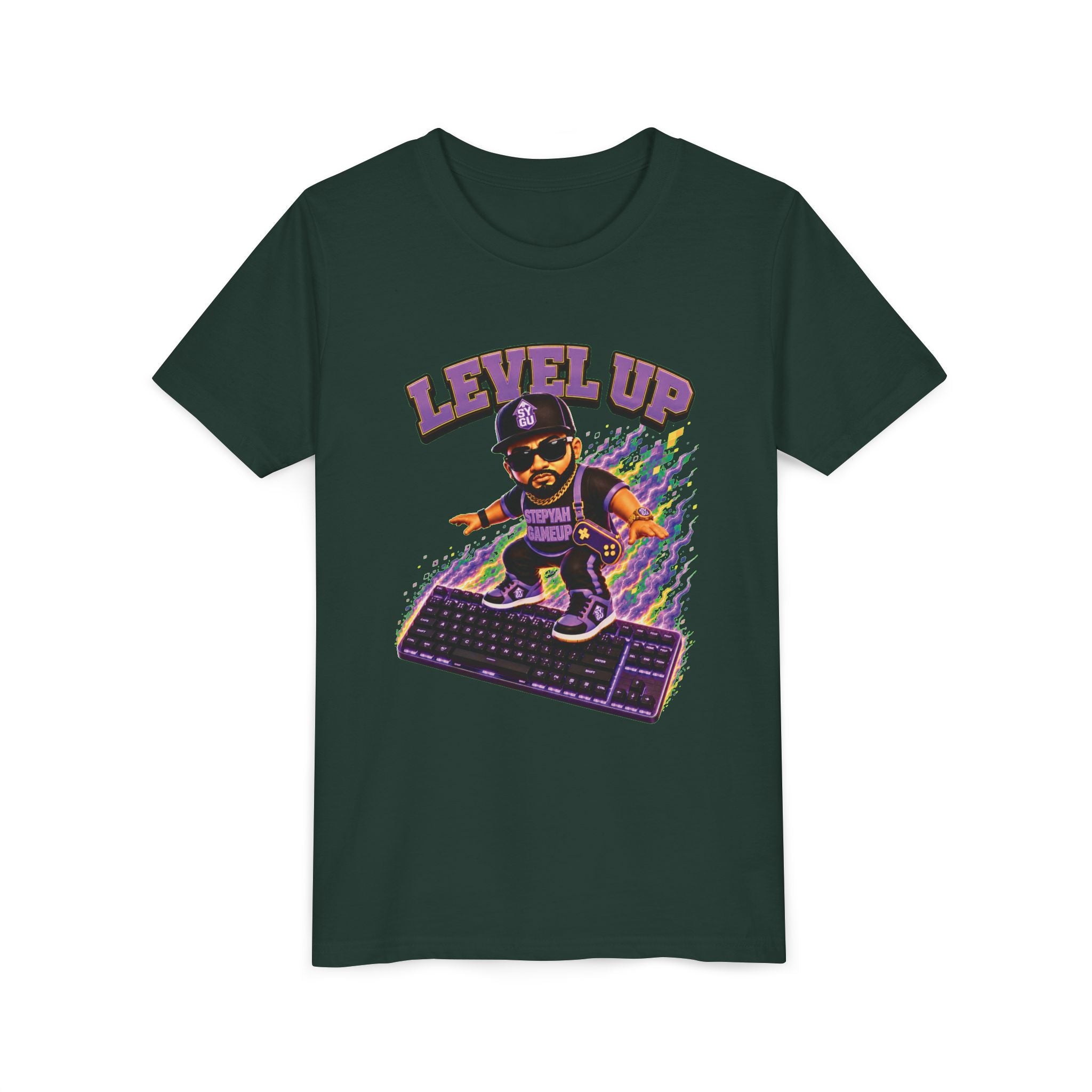 StepYahGameUp — Level Up | Keyboard Rider | Unisex Youth Tee