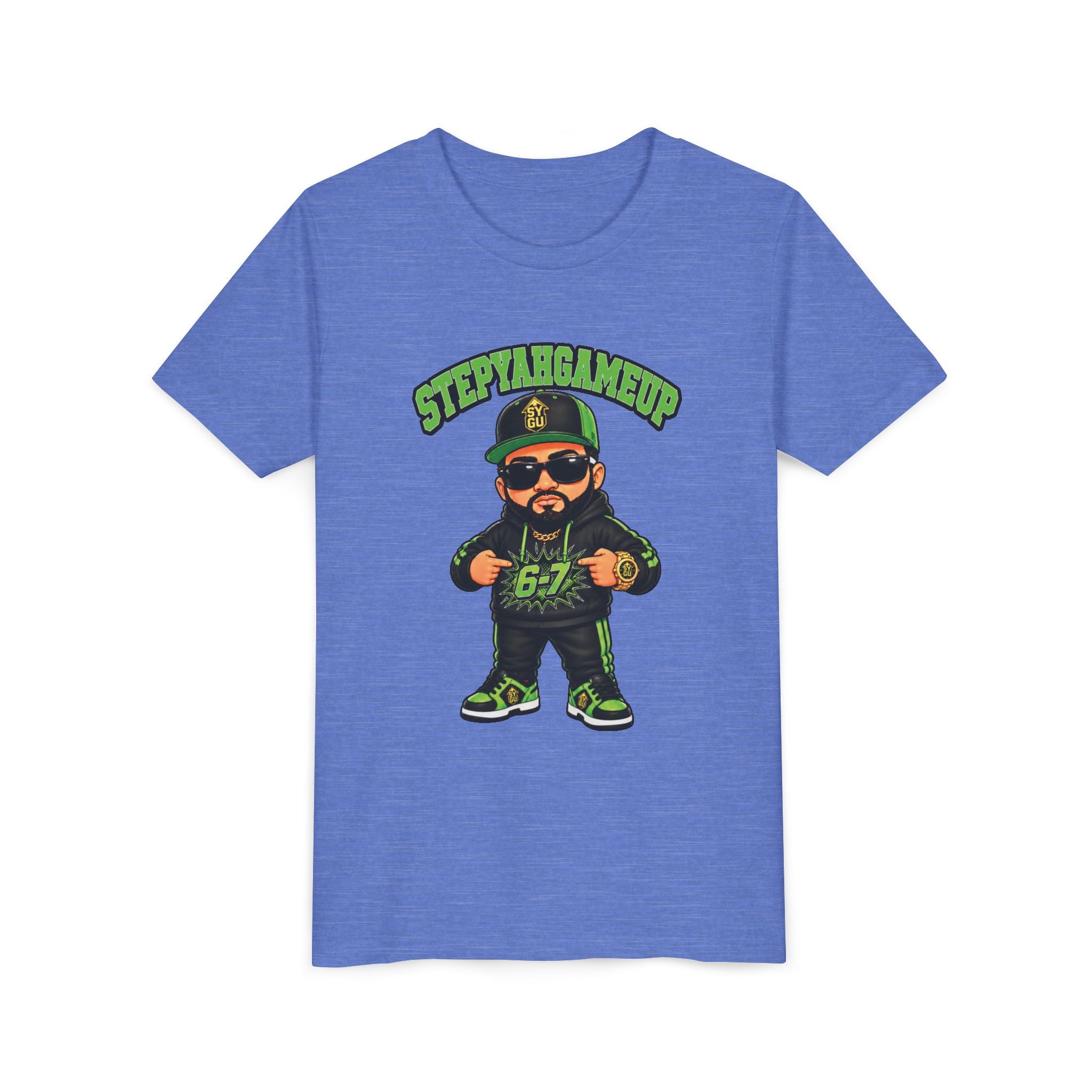 StepYahGameUp — Stumble Step Green Edition | Unisex Youth Tee