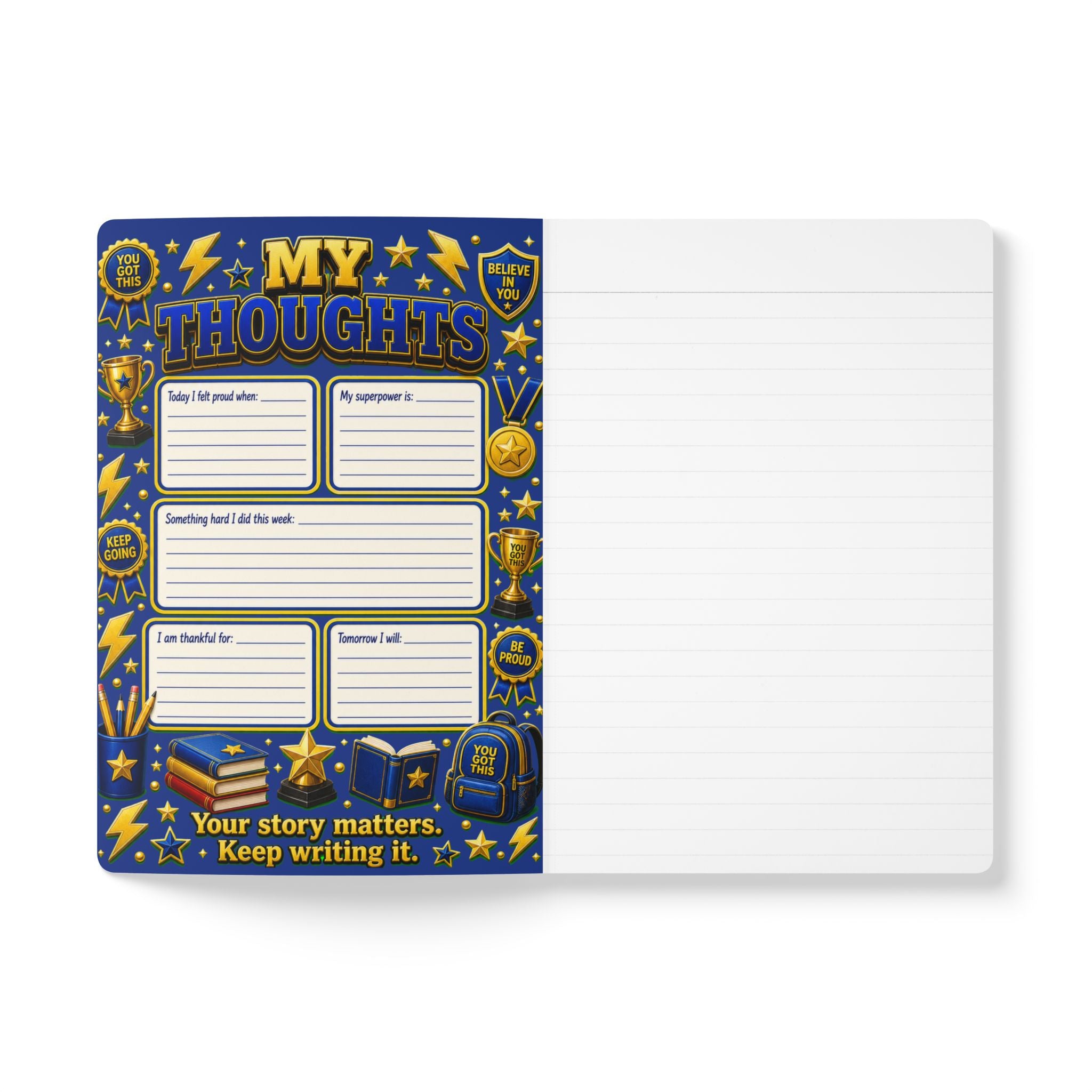 StepYahGameUp — You Got This | Softcover Story Journal