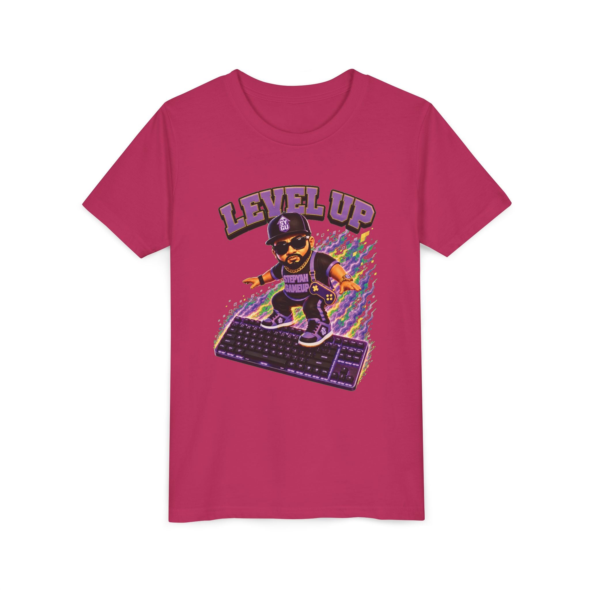 StepYahGameUp — Level Up | Keyboard Rider | Unisex Youth Tee