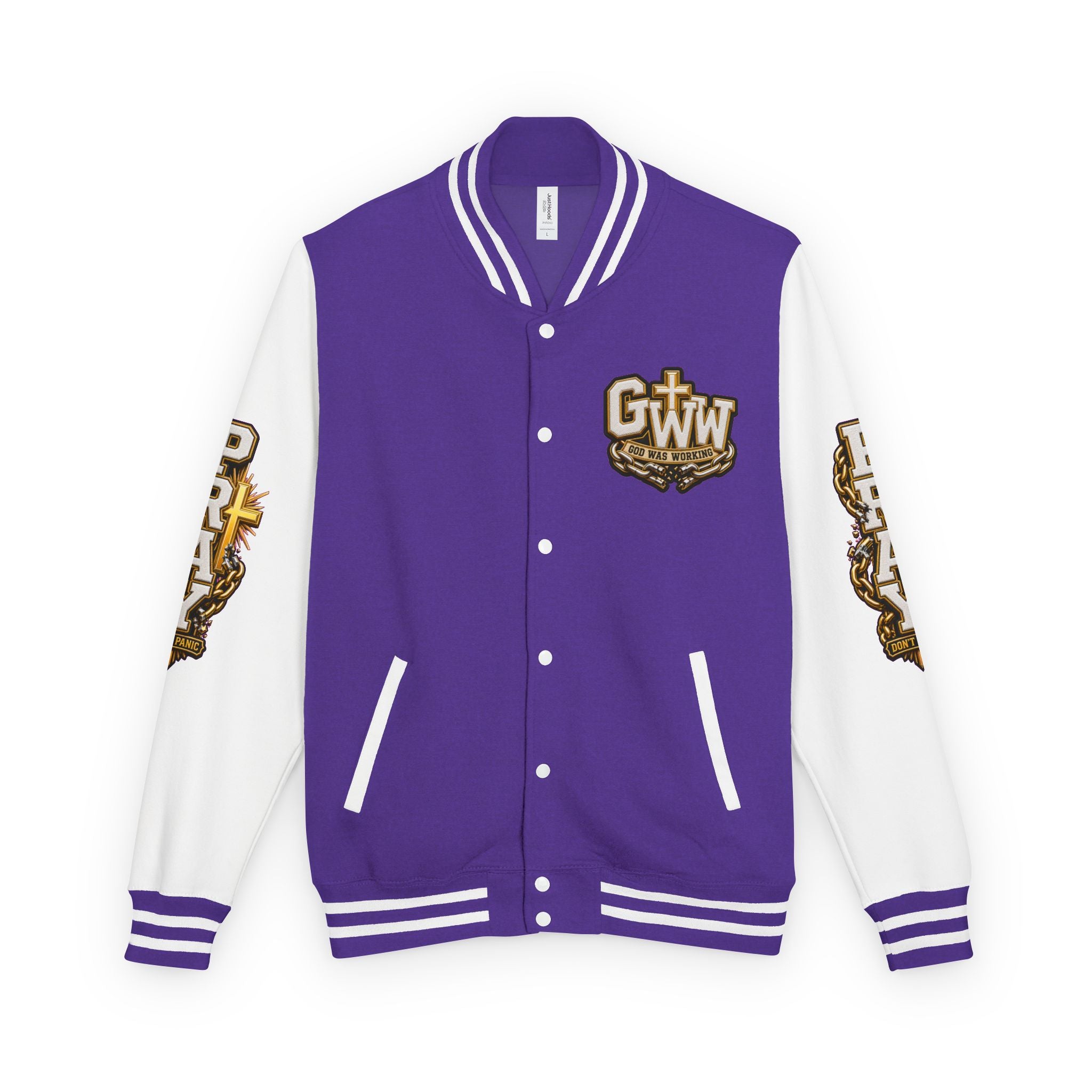 Walk By Faith Unisex Letterman ✝️ — God Was Working While I Was Worrying