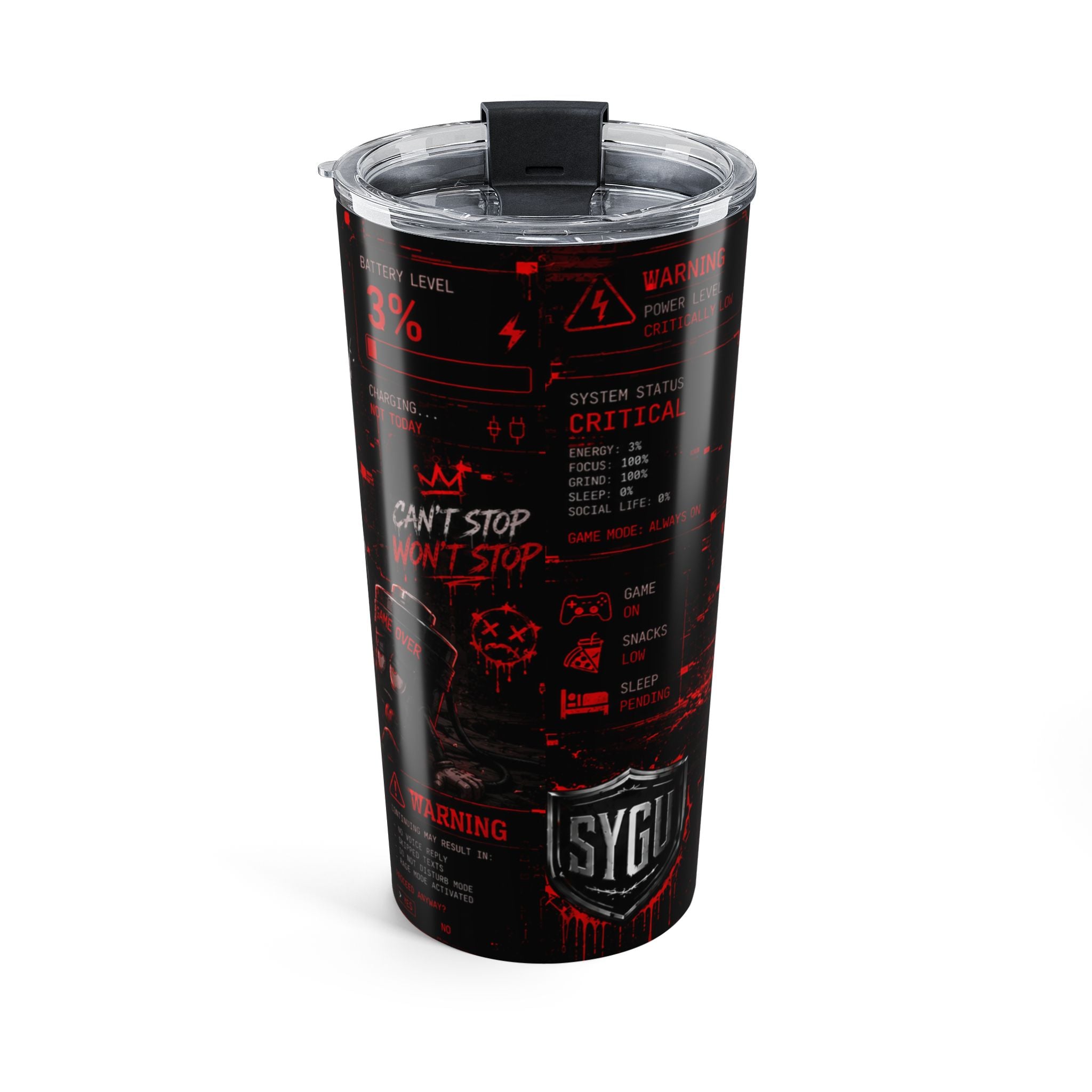 StepYahGameUp — Low Battery | 20oz Tumbler