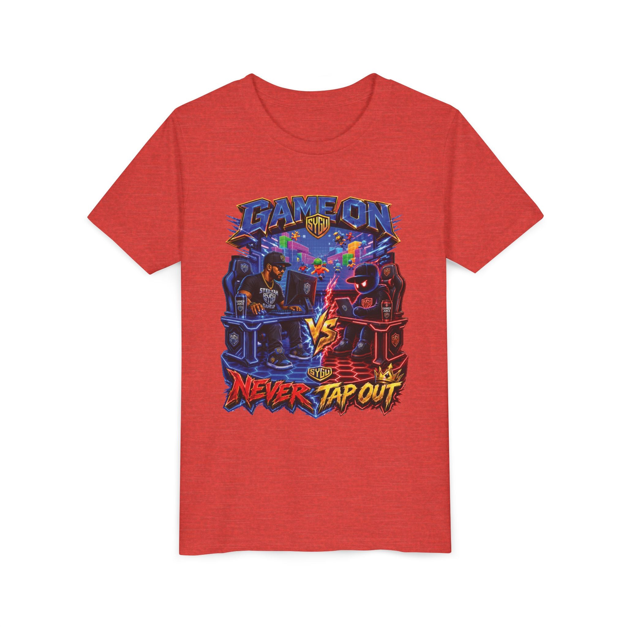 StepYahGameUp — Game On Never Tap Out | Youth Tee