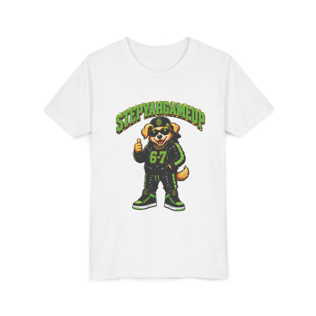 StepYahGameUp — SYGU Dog | 6-7 Green Edition | Unisex Youth Tee