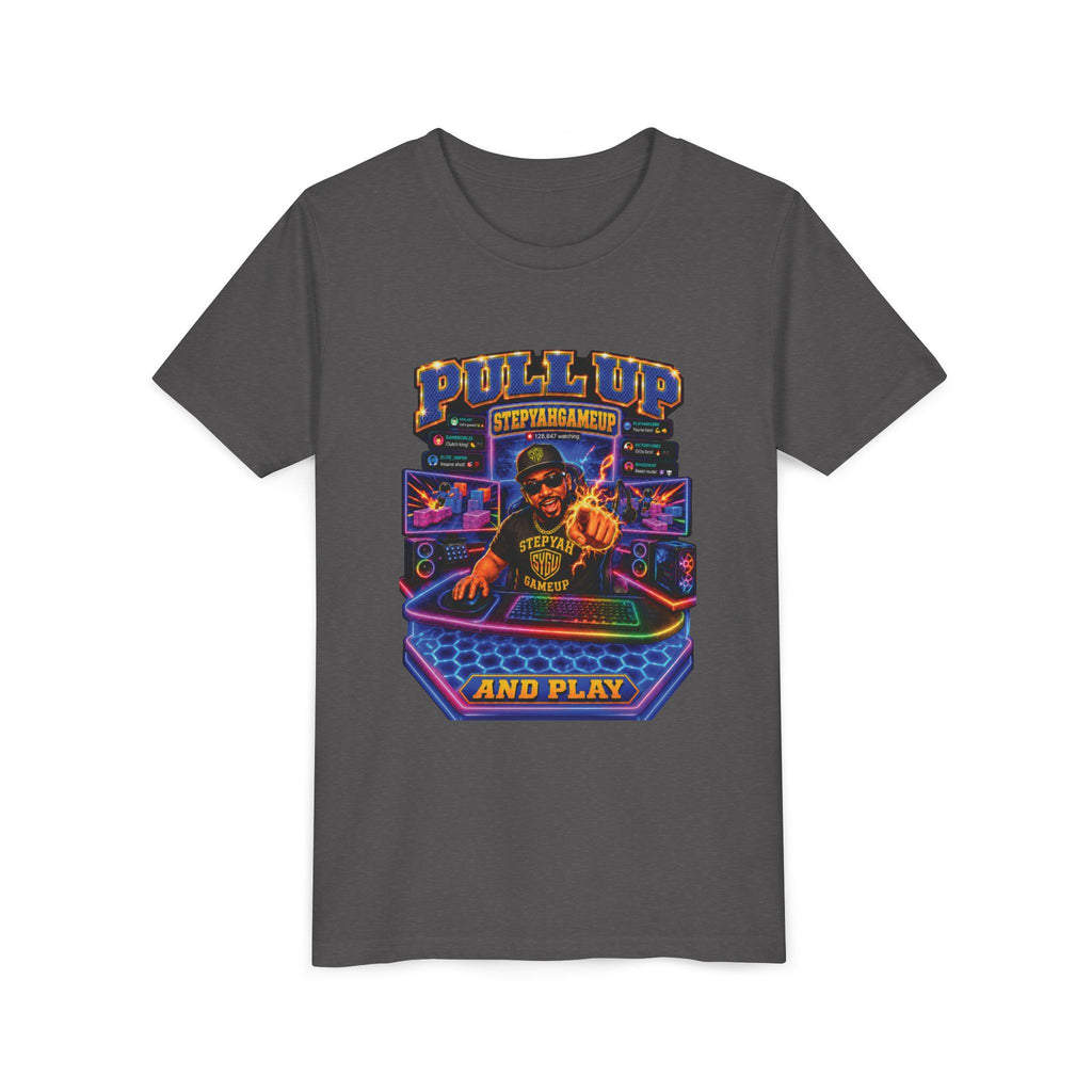 StepYahGameUp — Pull Up and Play | Youth Tee