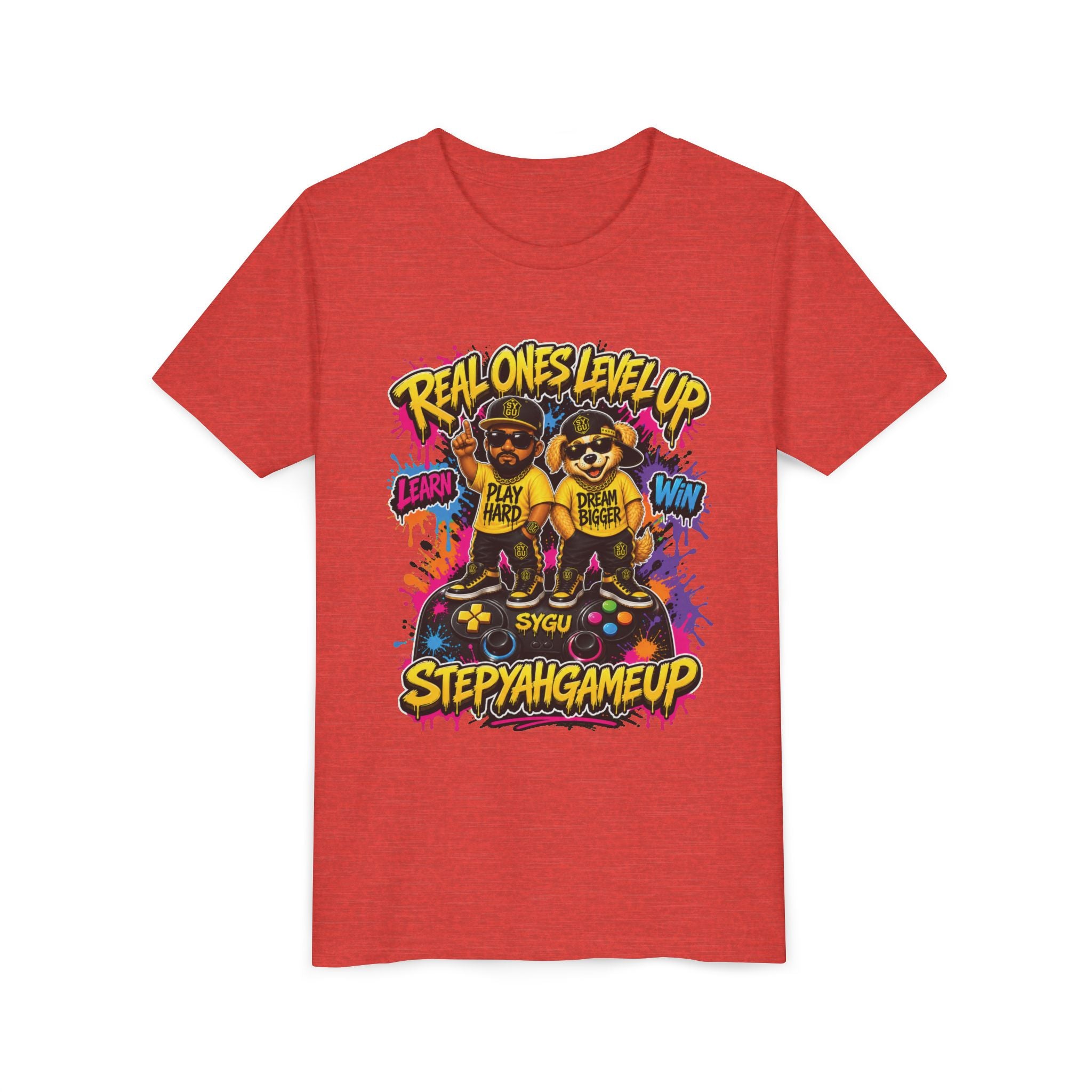 StepYahGameUp — Real Ones Level Up | Unisex Youth Tee