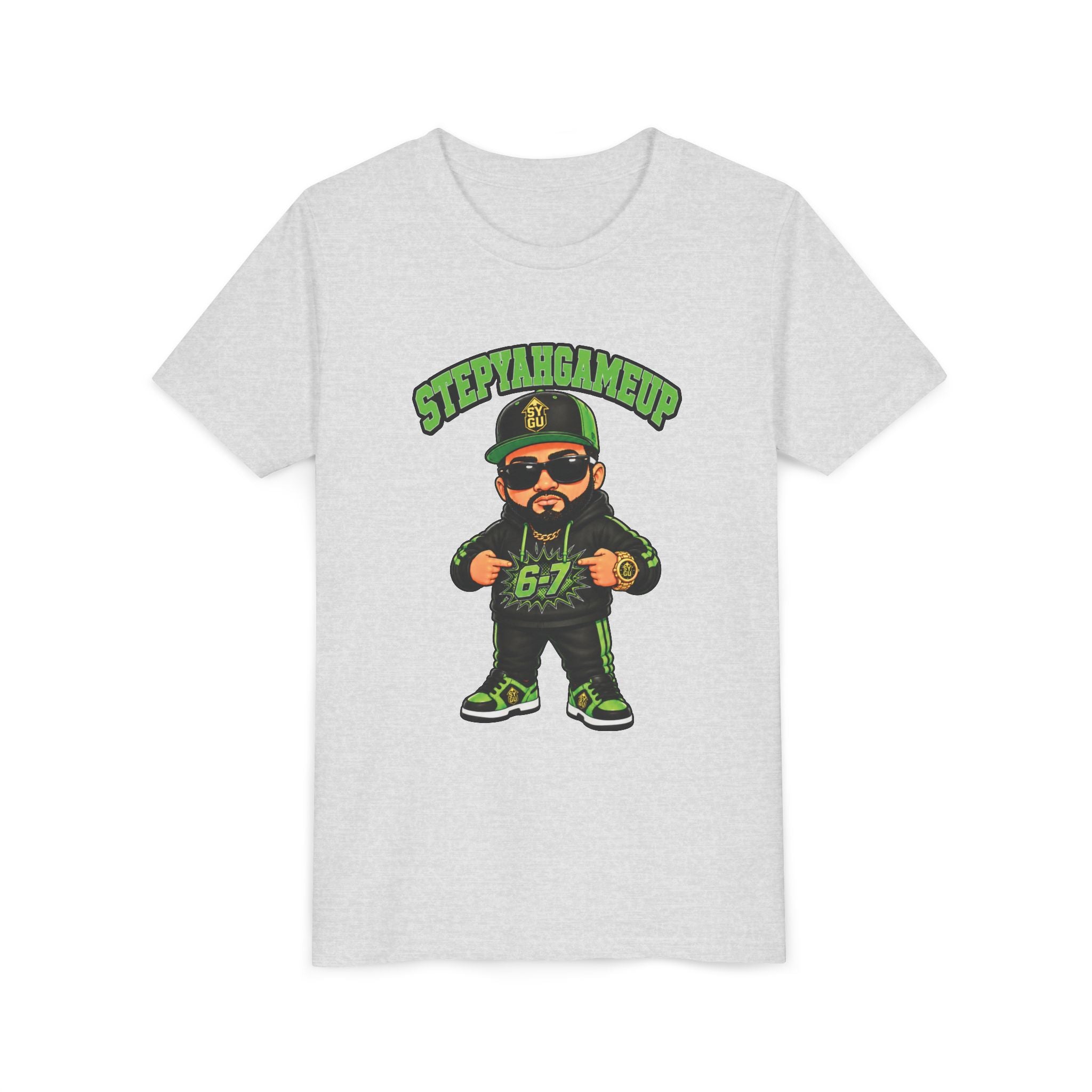 StepYahGameUp — Stumble Step Green Edition | Unisex Youth Tee