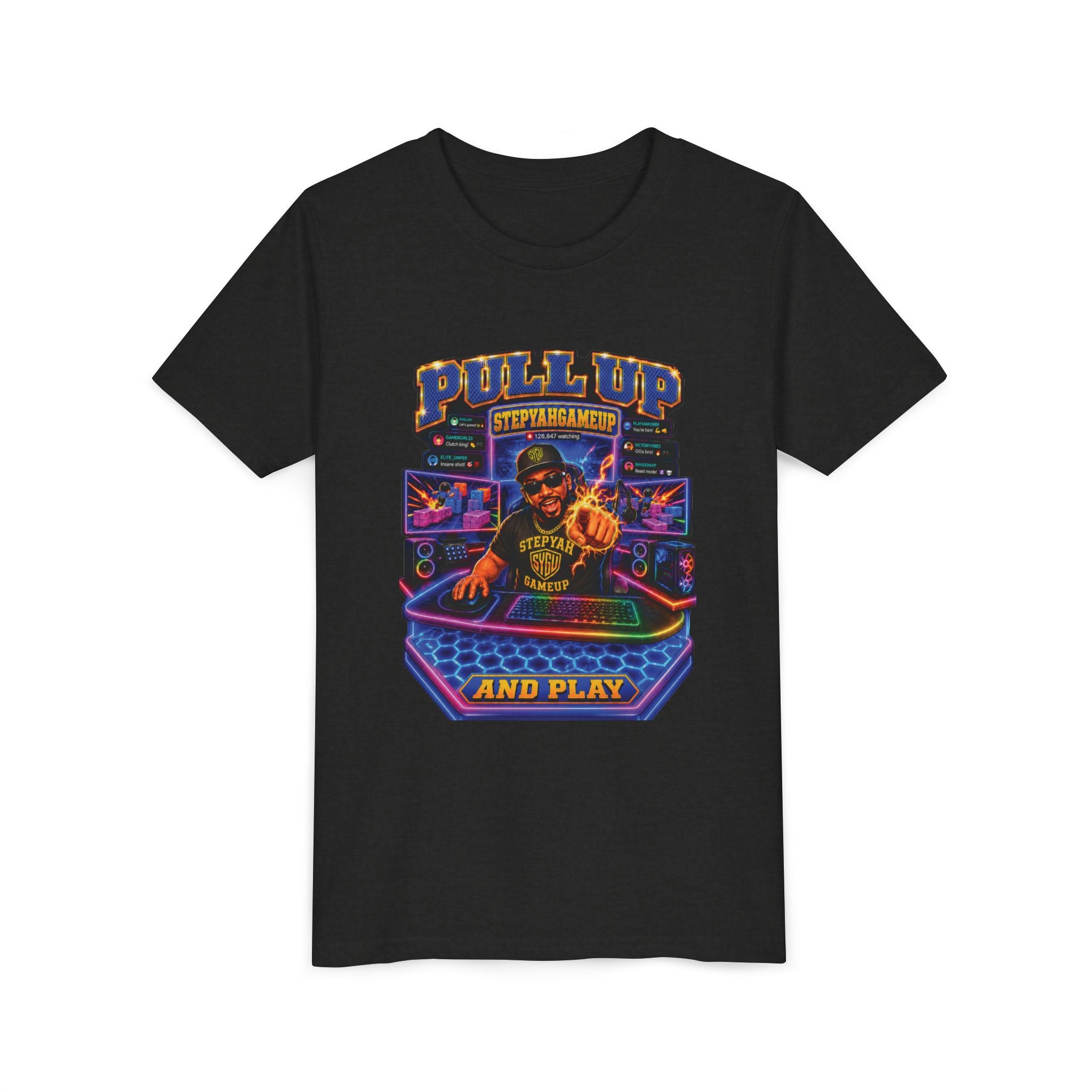 StepYahGameUp — Pull Up and Play | Youth Tee