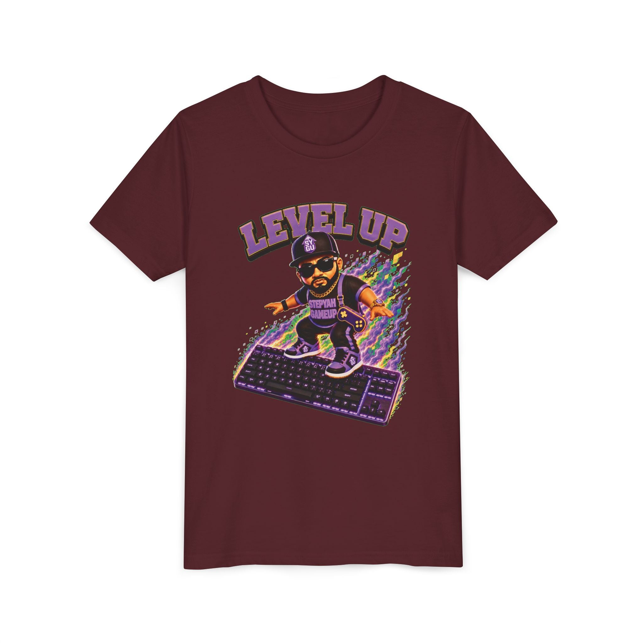 StepYahGameUp — Level Up | Keyboard Rider | Unisex Youth Tee