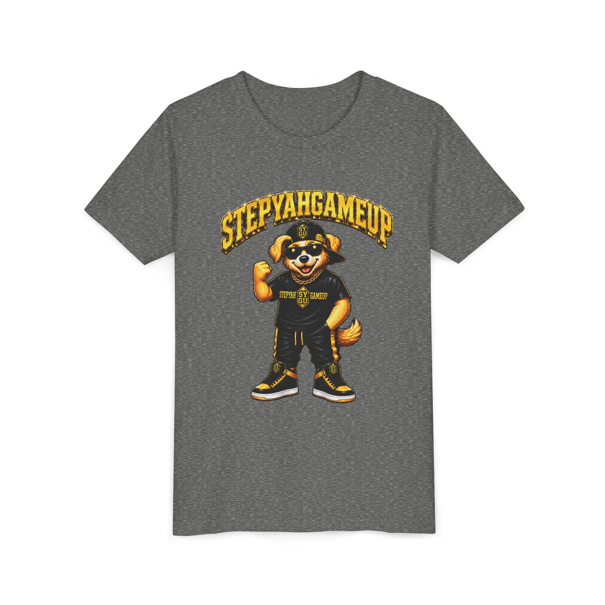 StepYahGameUp — SYGU Dog | Gold Edition | Unisex Youth Tee