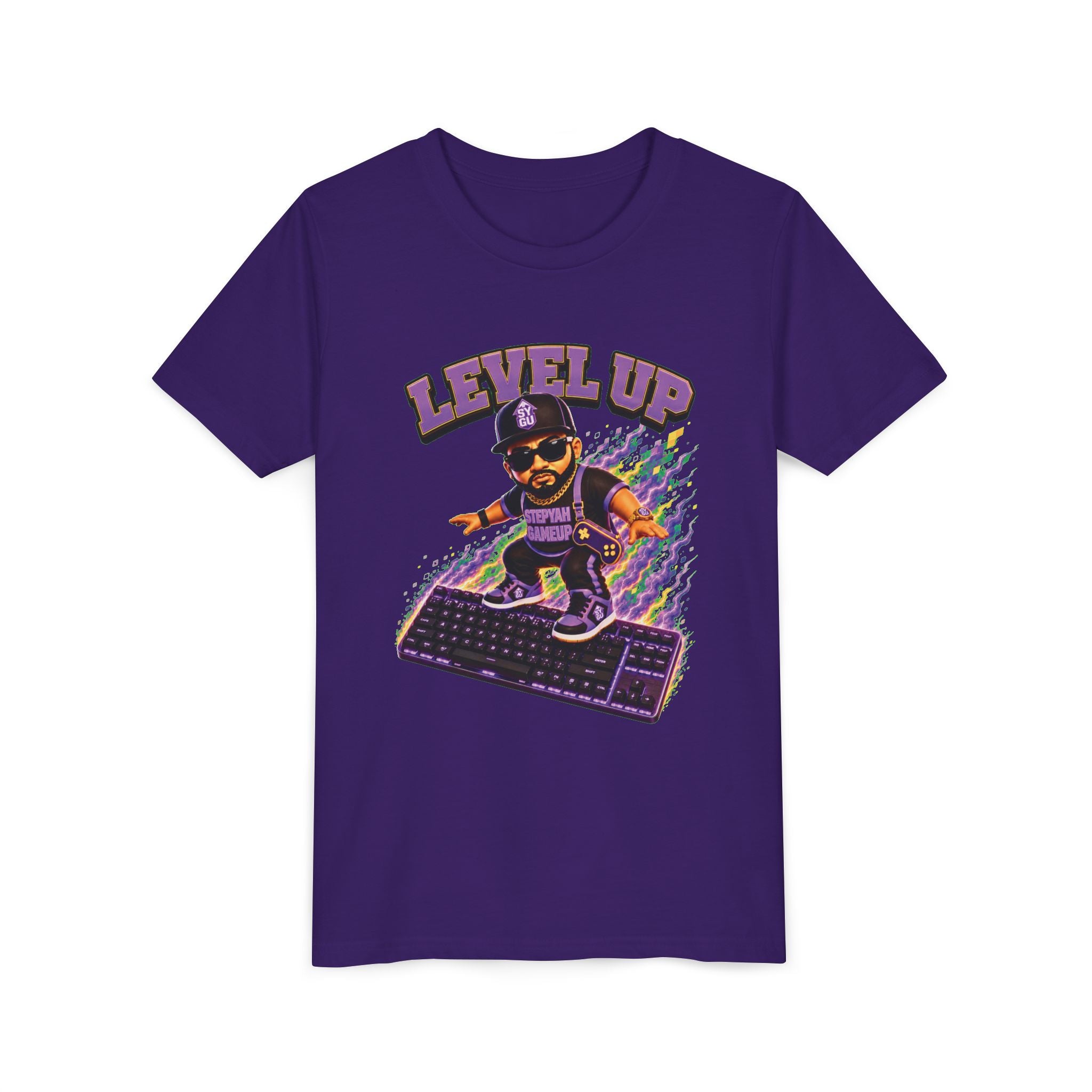 StepYahGameUp — Level Up | Keyboard Rider | Unisex Youth Tee