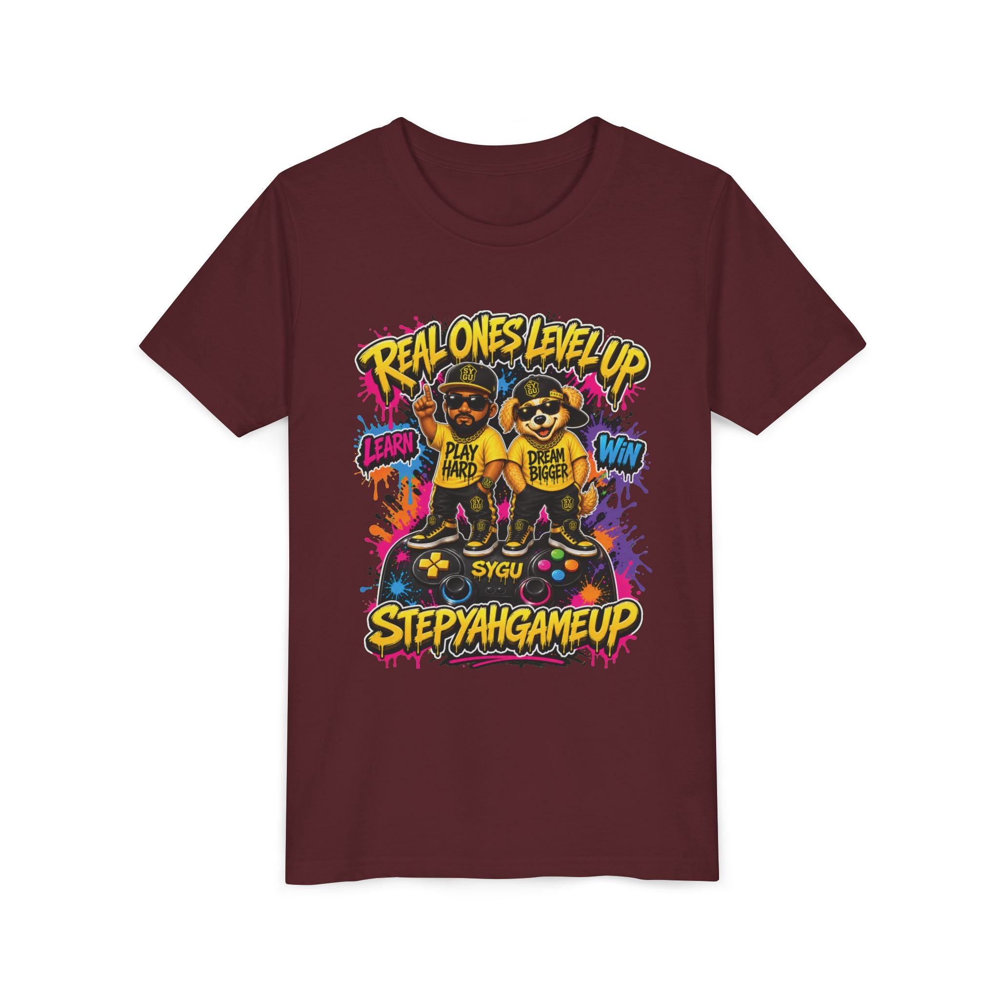 StepYahGameUp — Real Ones Level Up | Unisex Youth Tee