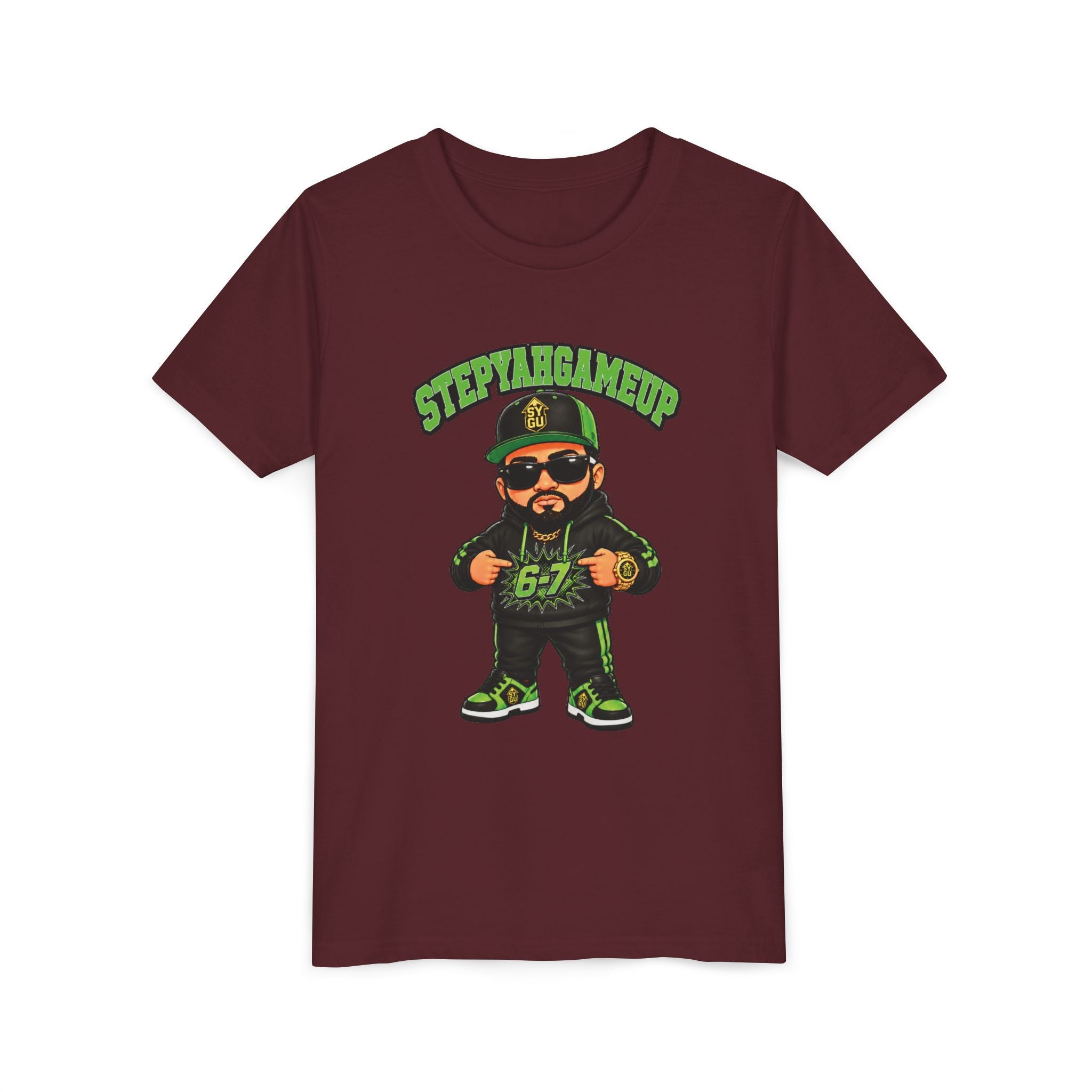StepYahGameUp — Stumble Step Green Edition | Unisex Youth Tee
