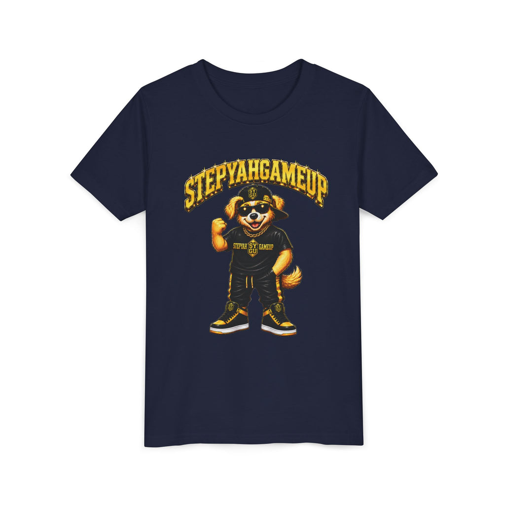StepYahGameUp — SYGU Dog | Gold Edition | Unisex Youth Tee