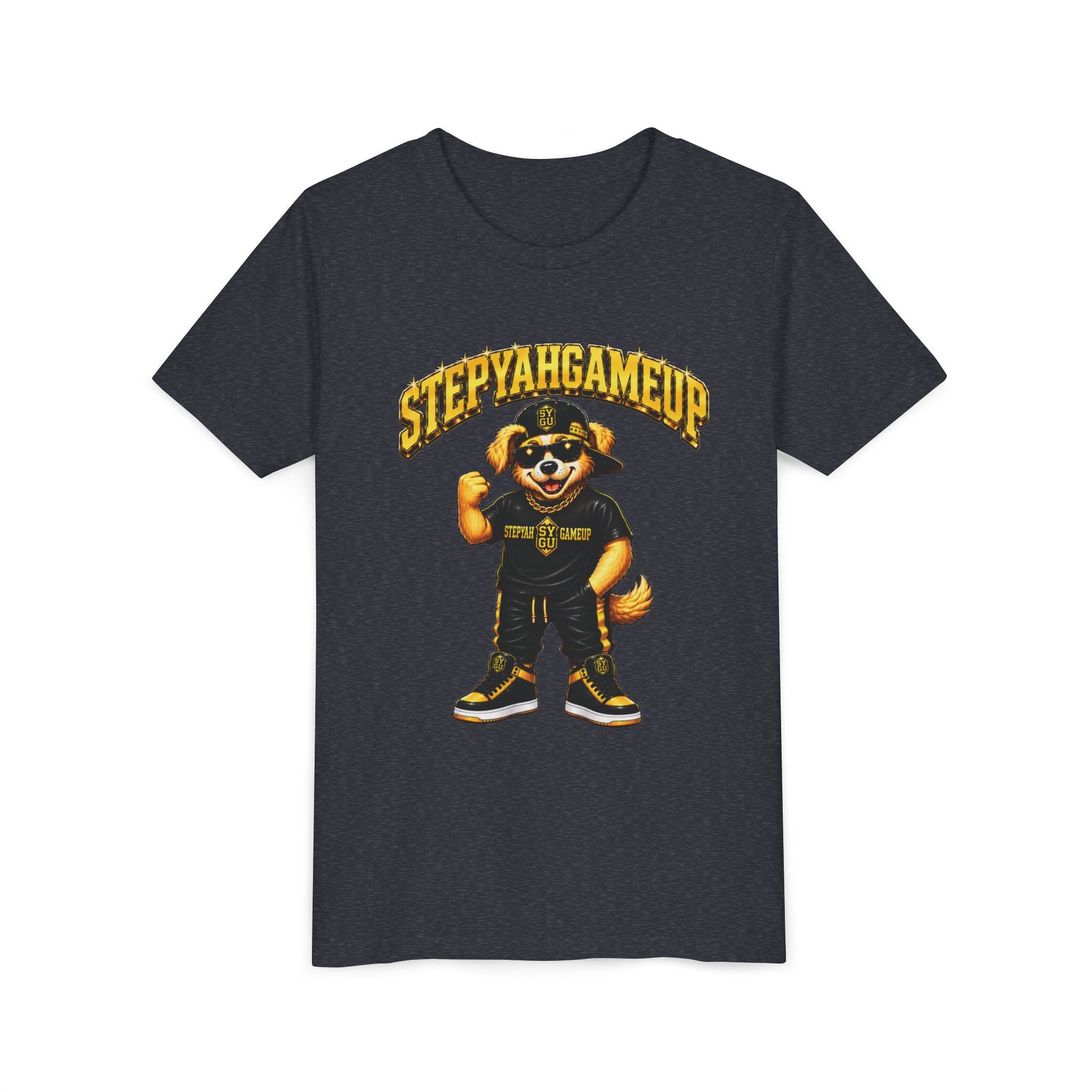 StepYahGameUp — SYGU Dog | Gold Edition | Unisex Youth Tee