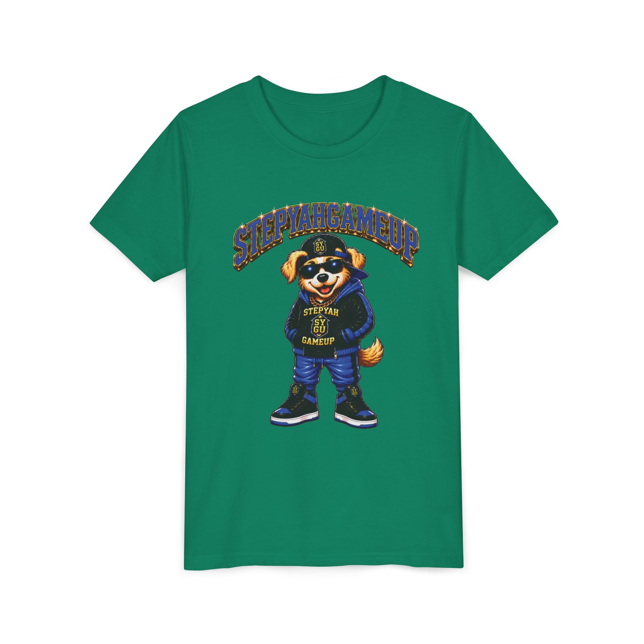 StepYahGameUp — SYGU Dog | Blue Edition | Unisex Youth Tee