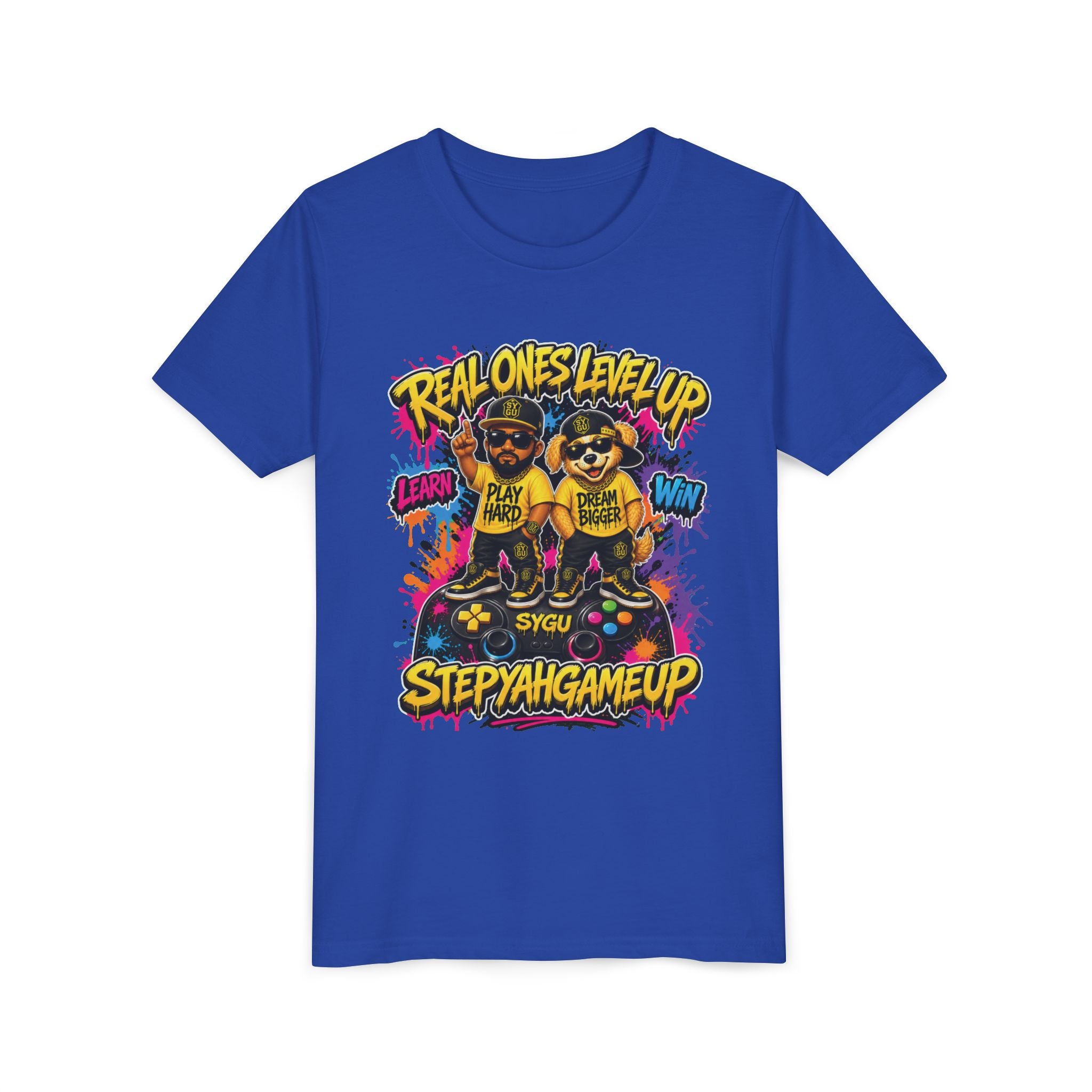 StepYahGameUp — Real Ones Level Up | Unisex Youth Tee