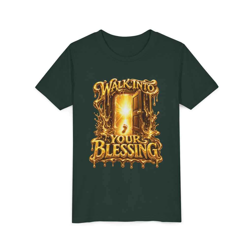 Walk By Faith ✝️ — Walk Into Your Blessing | Unisex Youth Tee