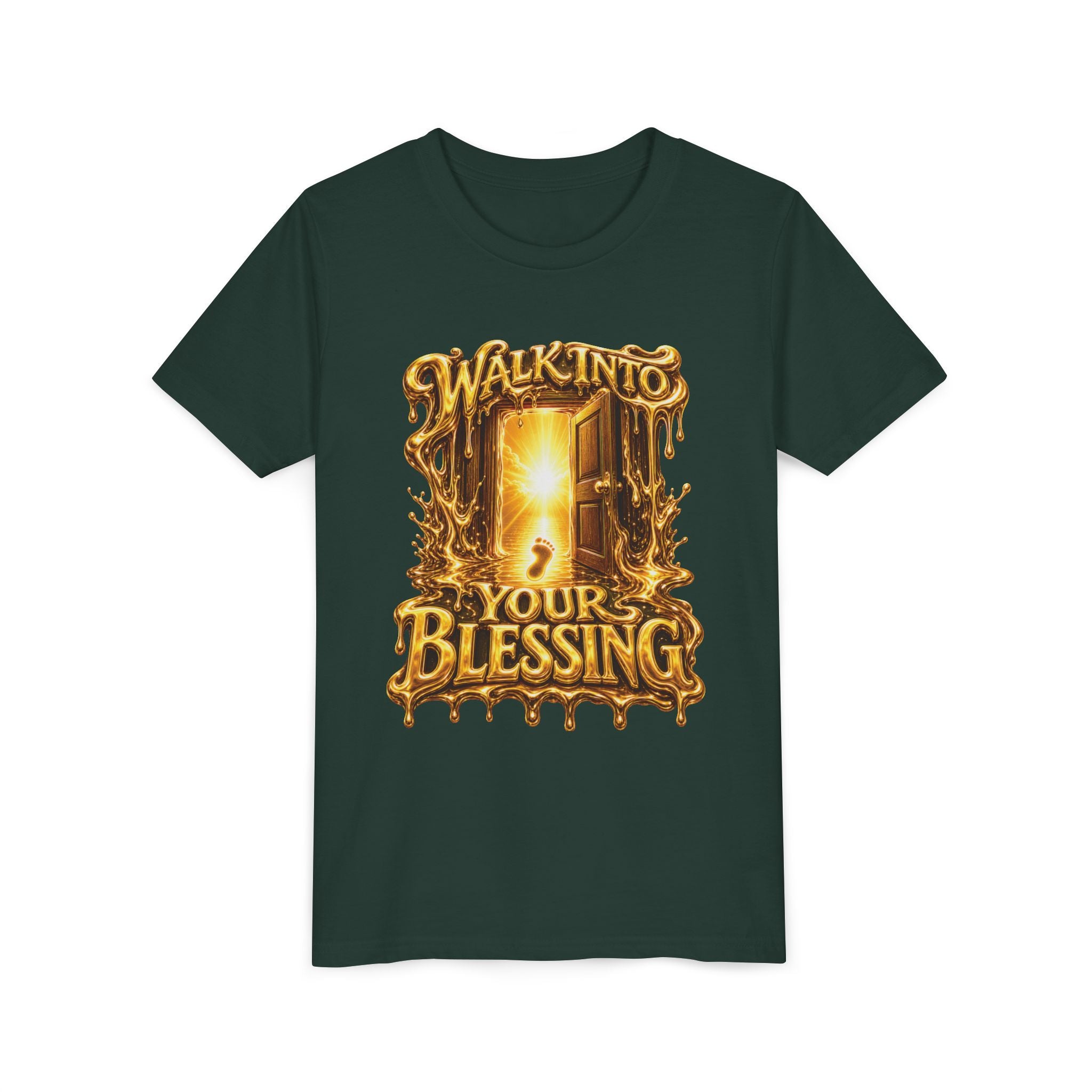 Walk By Faith ✝️ — Walk Into Your Blessing | Unisex Youth Tee